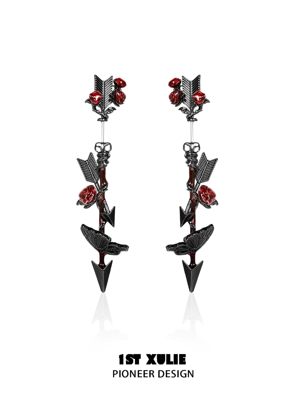 暮色蔷薇 - Twilight Rose Arrow Earrings
