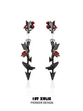 暮色蔷薇 - Twilight Rose Arrow Earrings