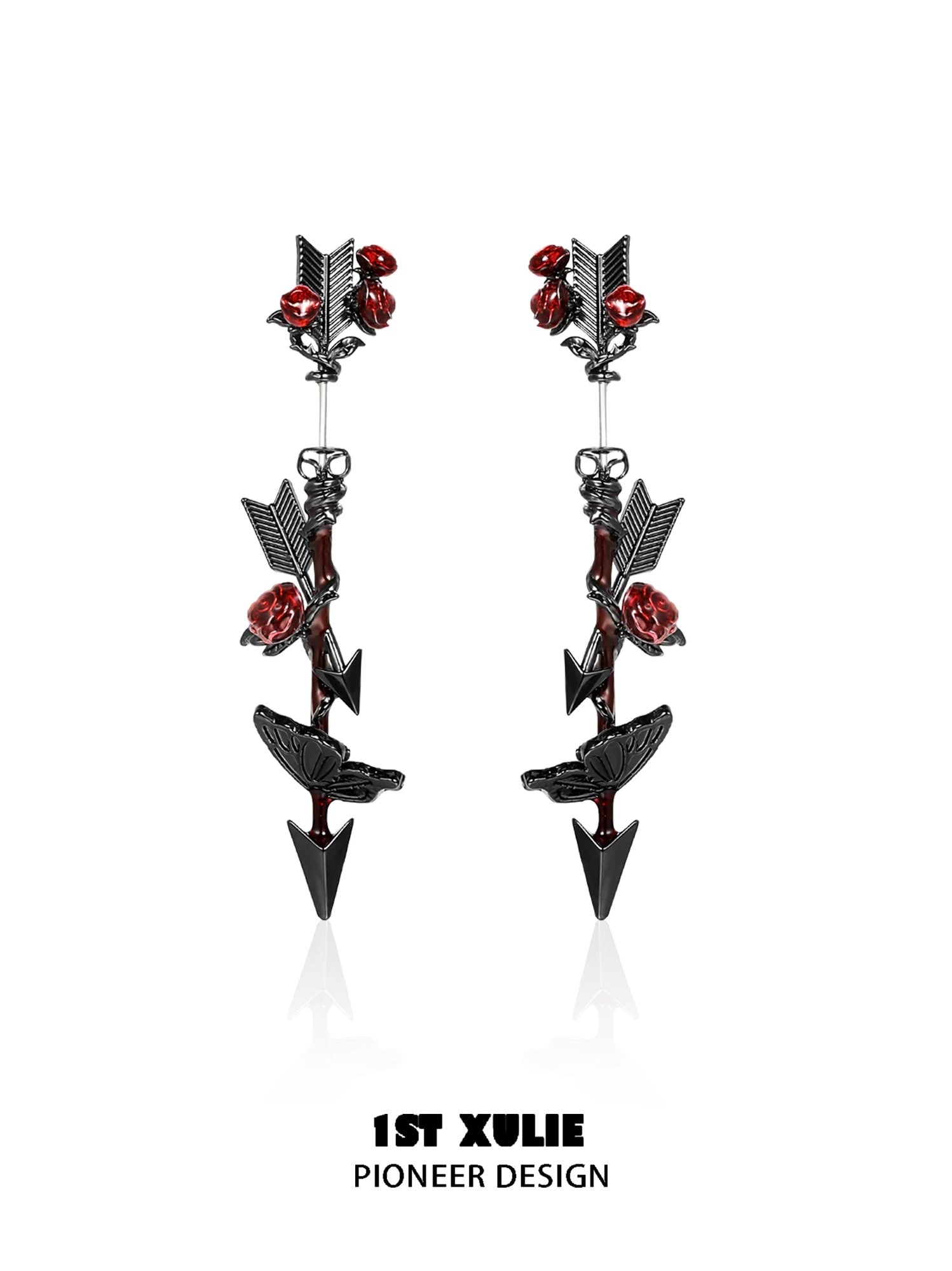 暮色蔷薇 - Twilight Rose Arrow Earrings