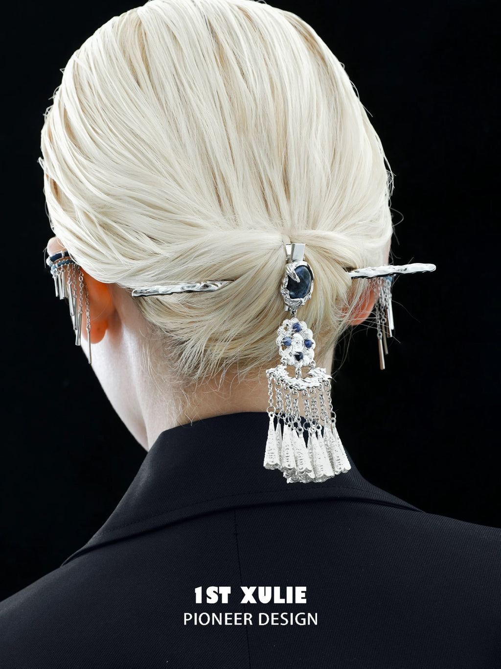 苗 - Miao - Indigo Tie-dyed Hair Pin