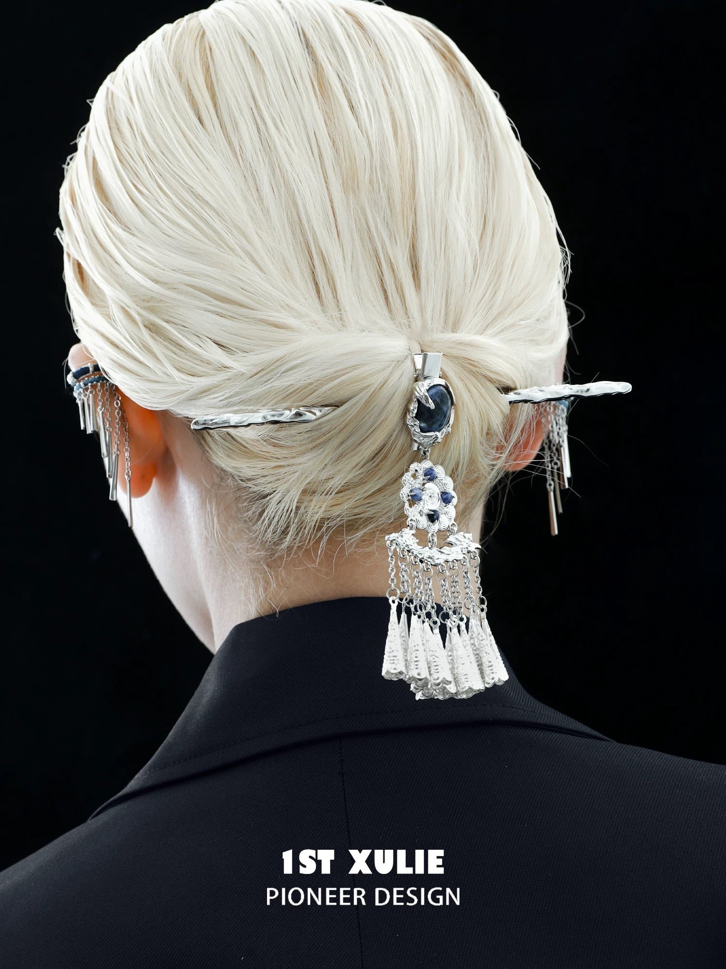 苗 - Miao - Indigo Tie-dyed Hair Pin