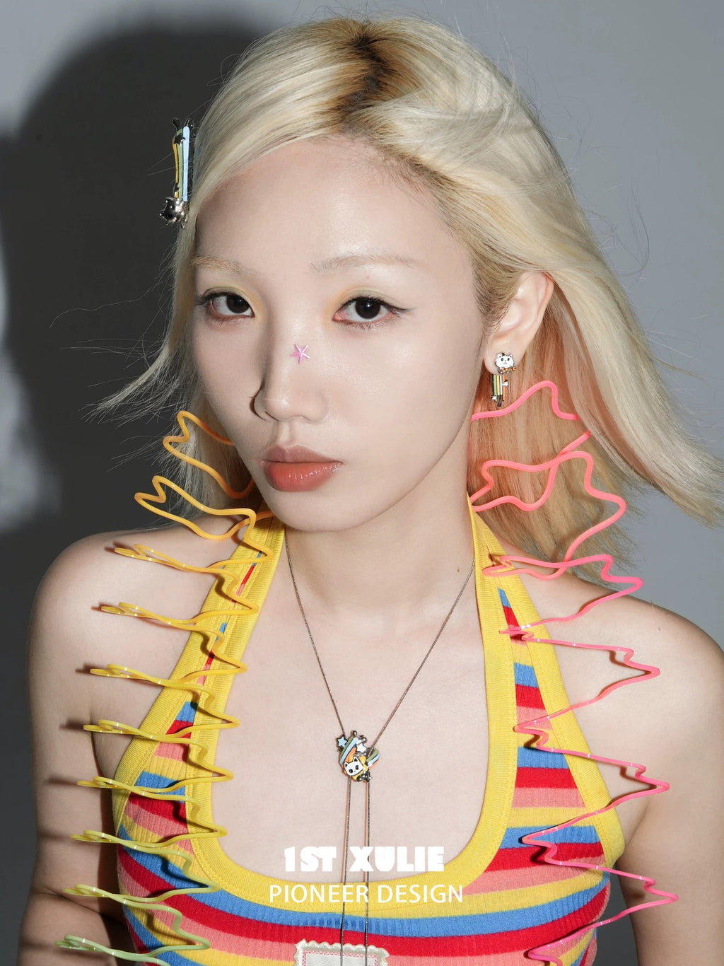 彩虹小猫 - Rainbow Cat - Lariat Necklace