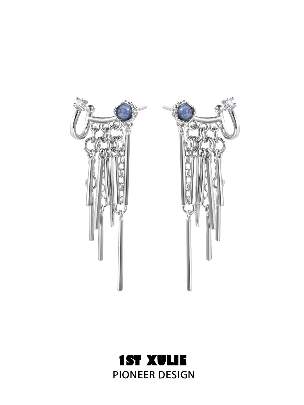 苗 - Miao - Indigo Tie-dyed Detachable Earrings