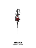 暮色蔷薇 - Twilight Rose Needle Earrings