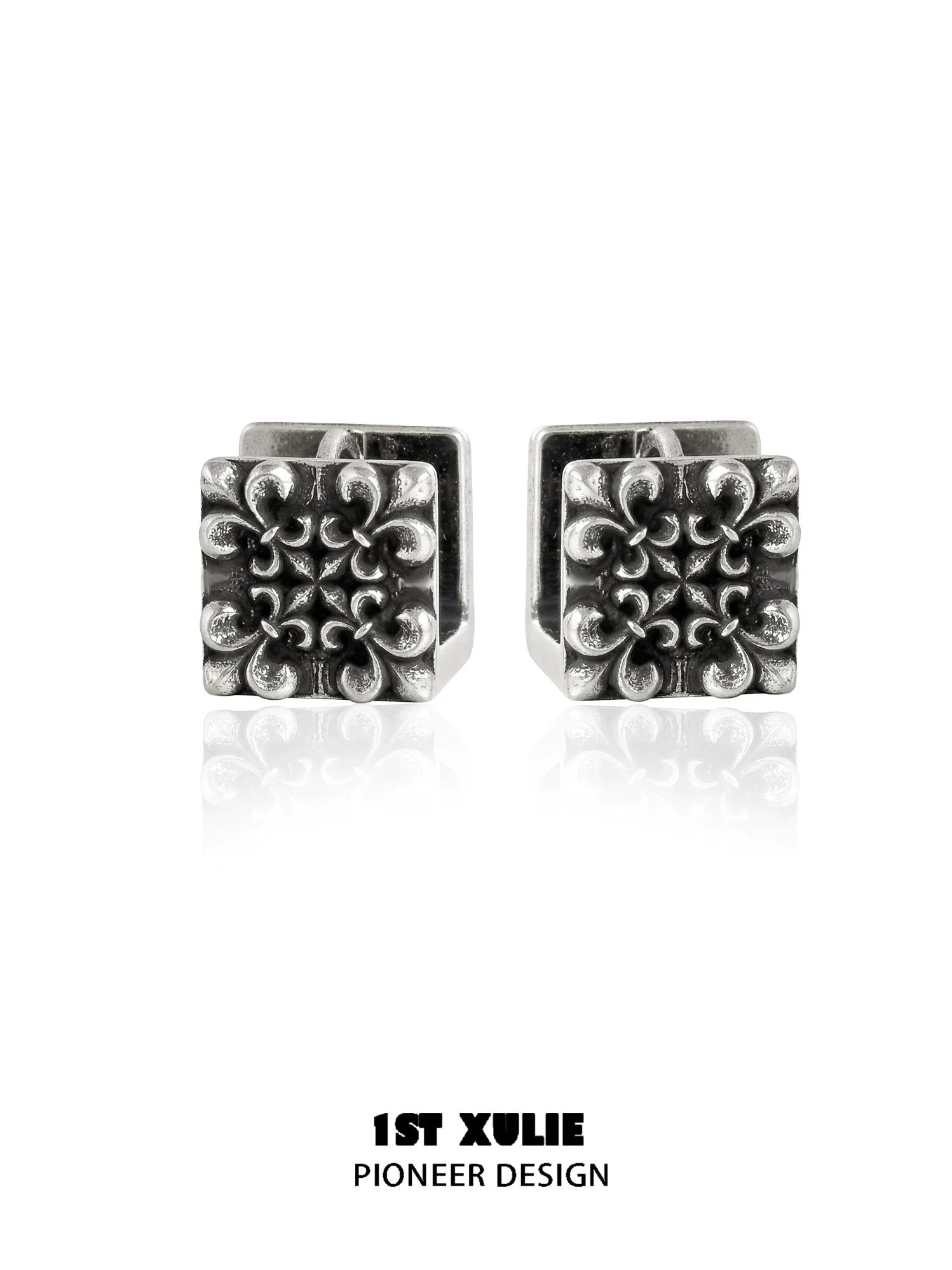 暗黑鸢尾 - Dark Iris - Square Earrings