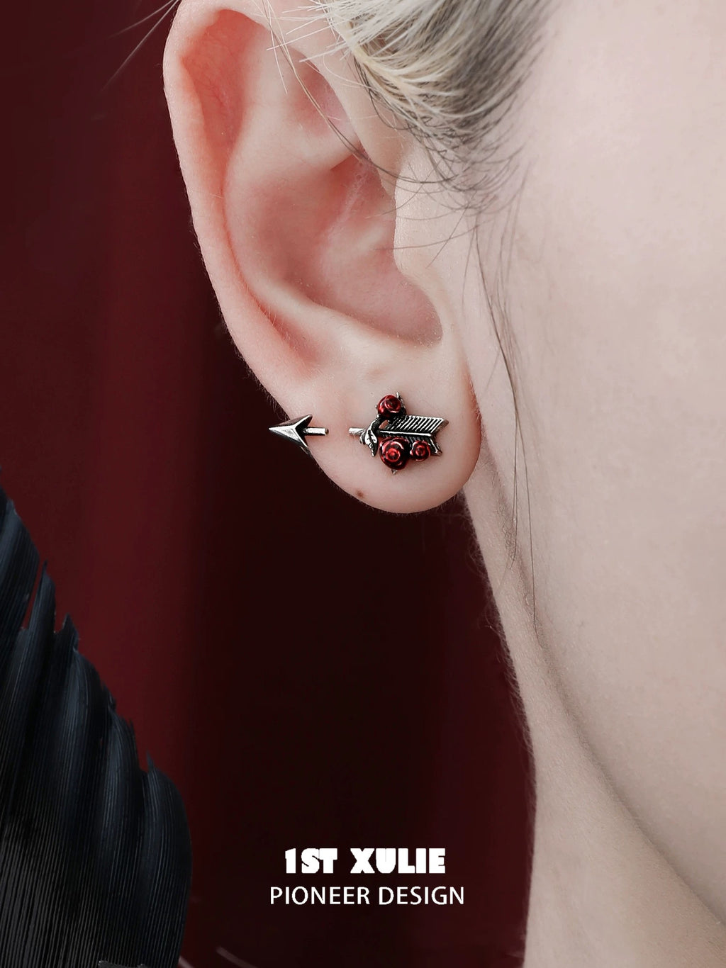 暮色蔷薇 - Twilight Rose Detachable Earrings