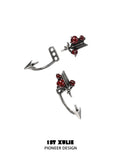 暮色蔷薇 - Twilight Rose Detachable Earrings