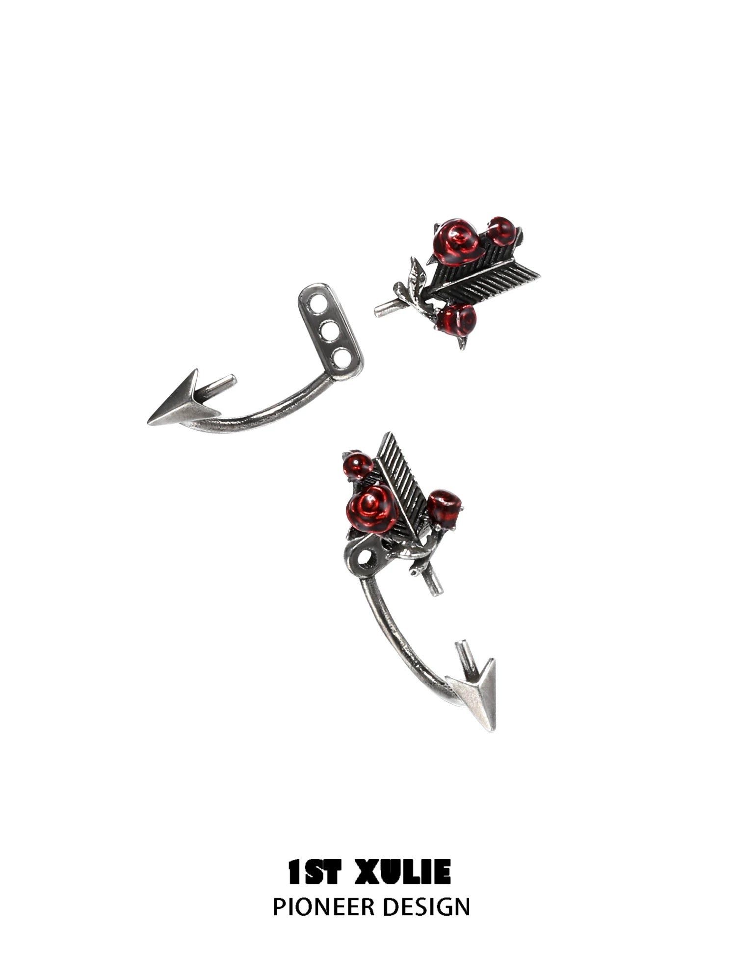 暮色蔷薇 - Twilight Rose Detachable Earrings