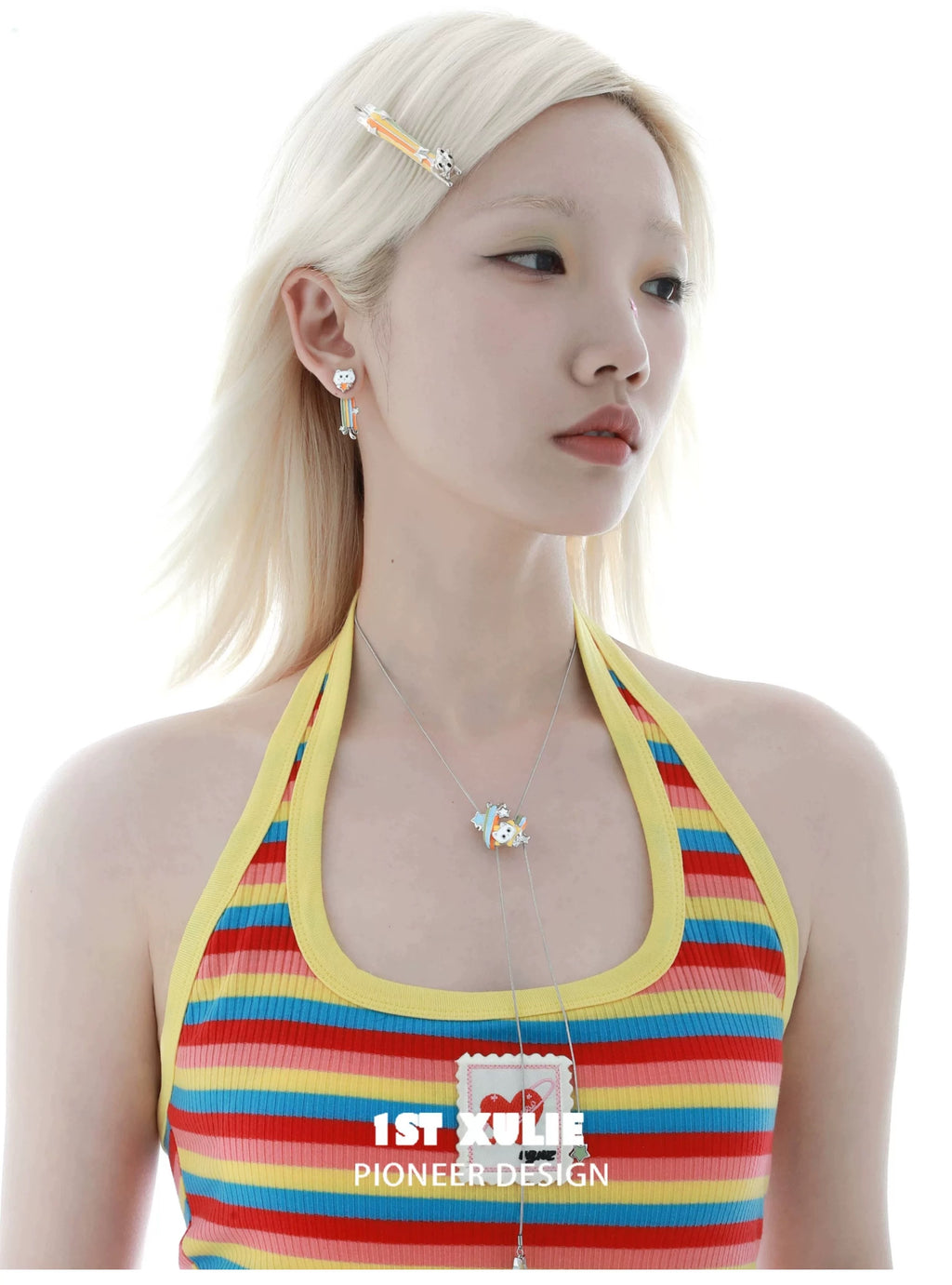 彩虹小猫 - Rainbow Cat - Lariat Necklace