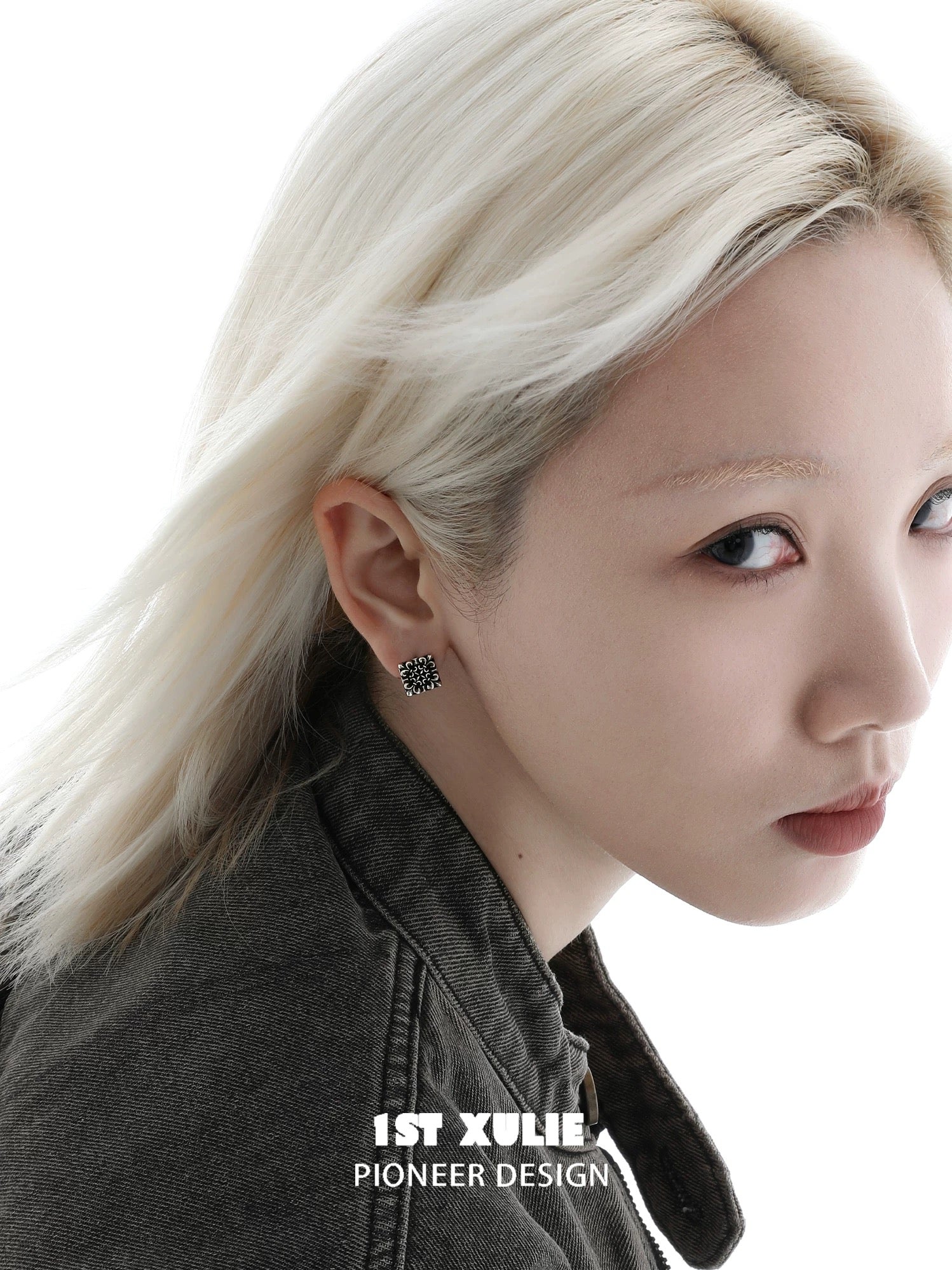 暗黑鸢尾 - Dark Iris - Square Earrings