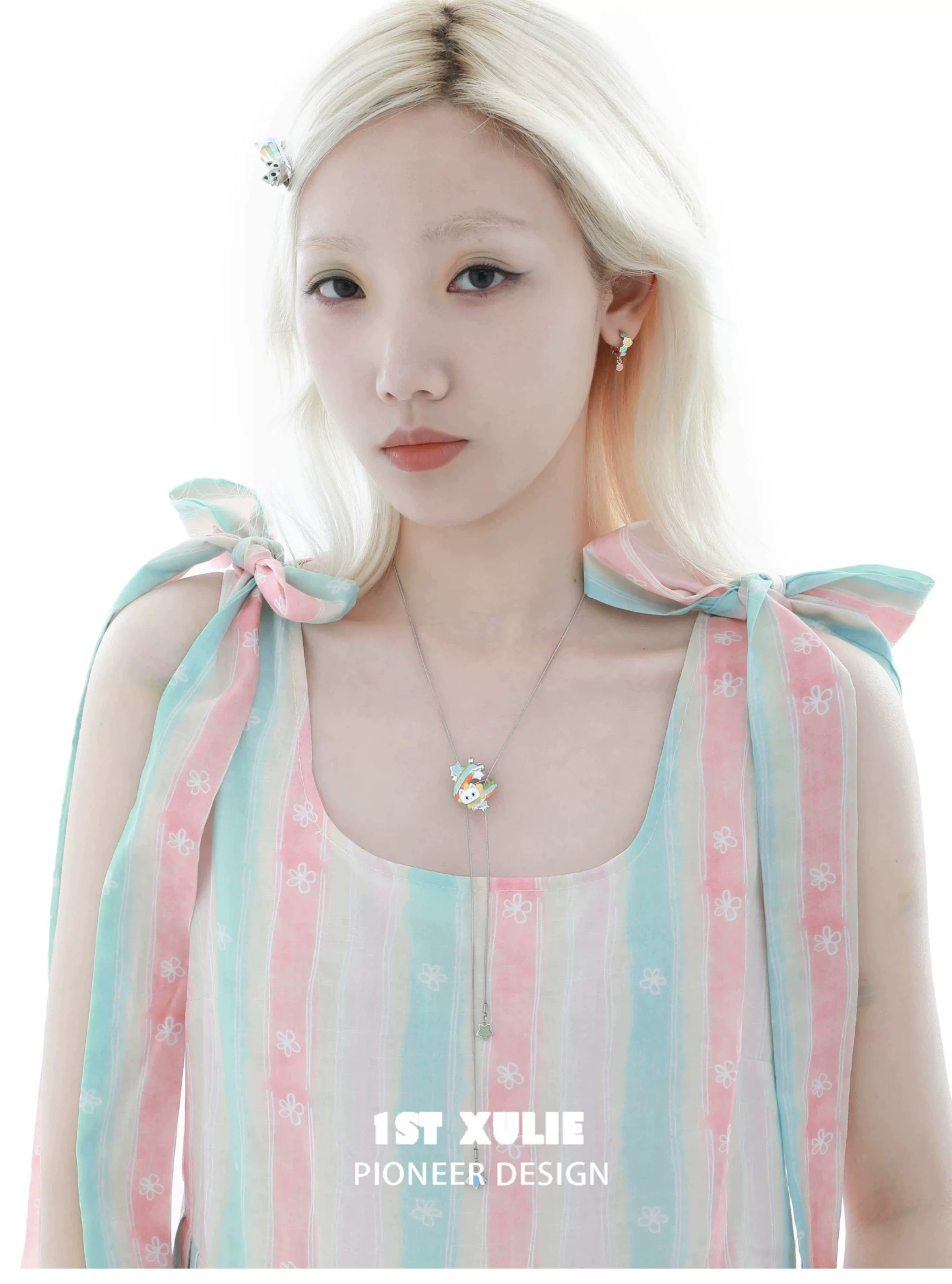 彩虹小猫 - Rainbow Cat - Lariat Necklace