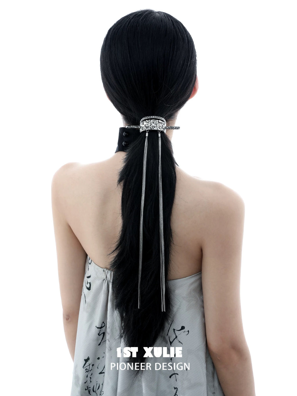 独白系列 - Soliloquy Collection - Oxidized Silver Plated Long Hair Holder Hair Accessories