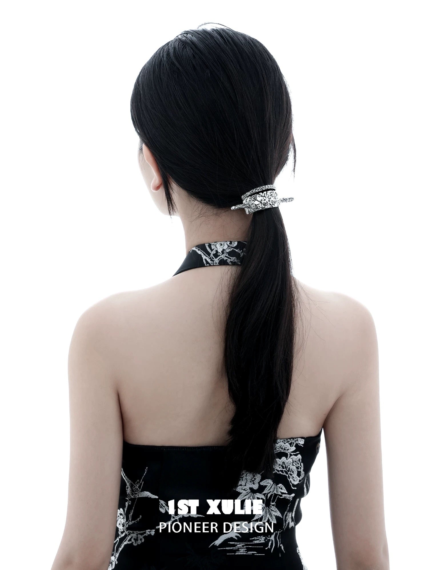 独白系列 - Soliloquy Collection - Oxidized Silver Plated Long Hair Holder Hair Accessories