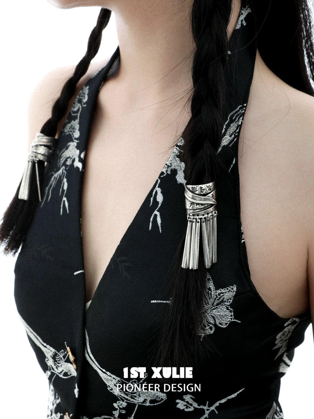 独白系列 - Soliloquy Collection - Oxidized Silver Plated Short Hair Holder Hair Accessories