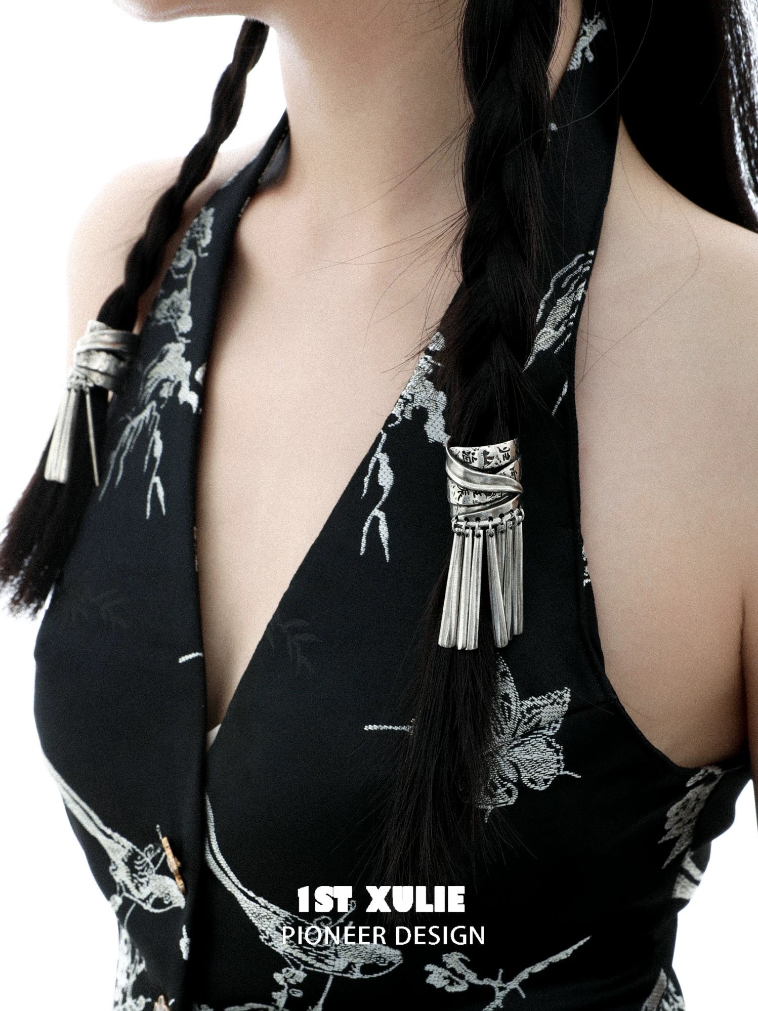 独白系列 - Soliloquy Collection - Oxidized Silver Plated Short Hair Holder Hair Accessories