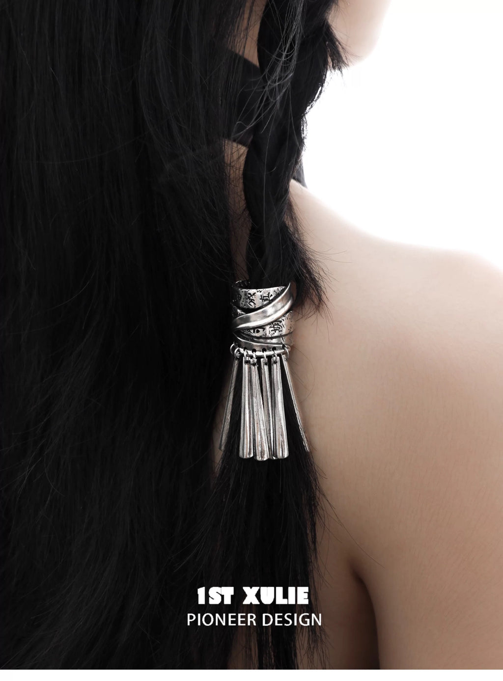 独白系列 - Soliloquy Collection - Oxidized Silver Plated Short Hair Holder Hair Accessories