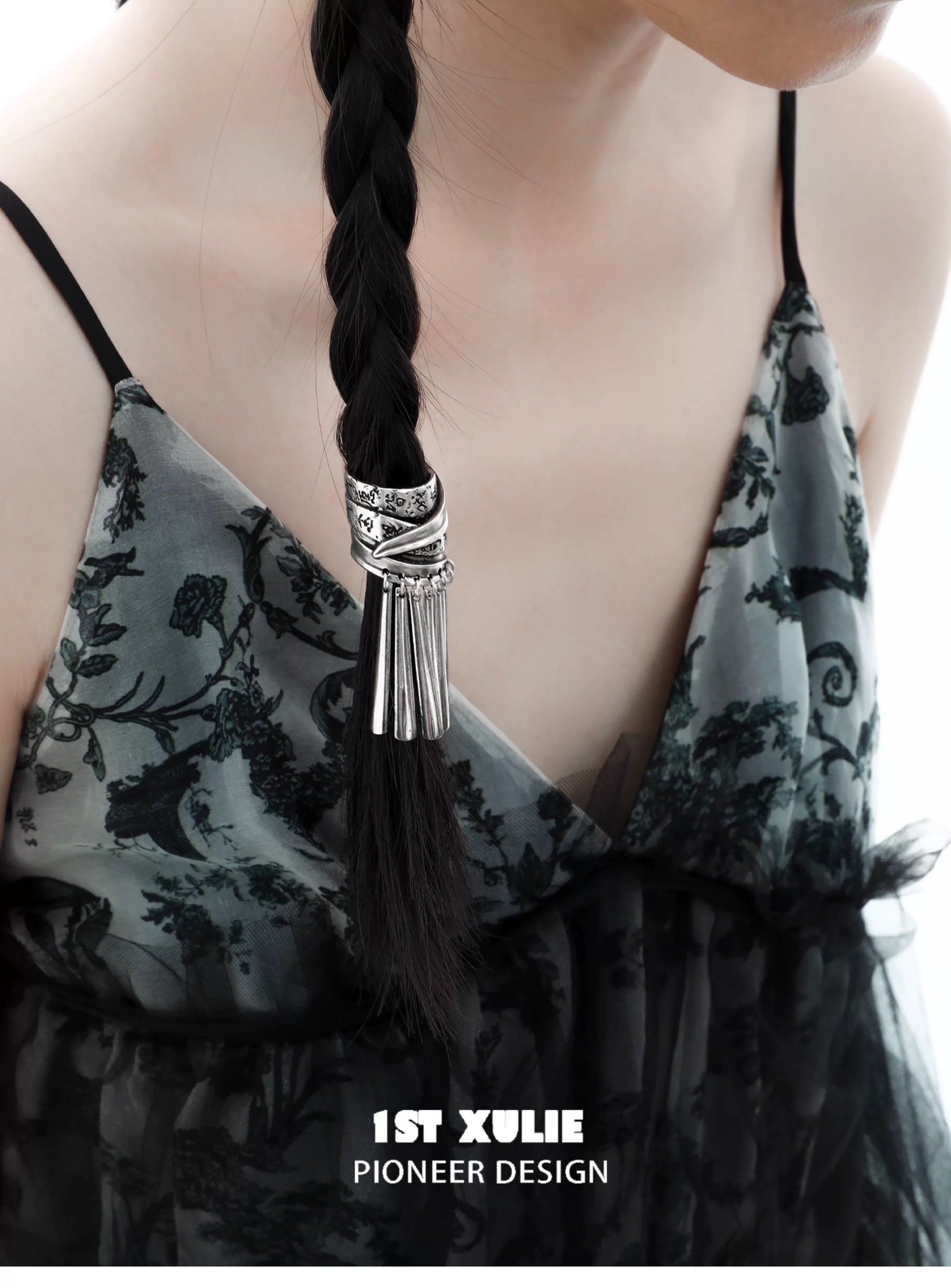 独白系列 - Soliloquy Collection - Oxidized Silver Plated Short Hair Holder Hair Accessories