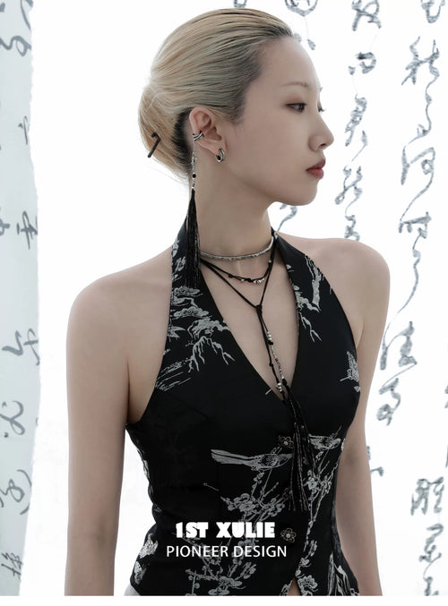独白系列 - Soliloquy Collection - Oxidized Silver Plated Choker & Necklace