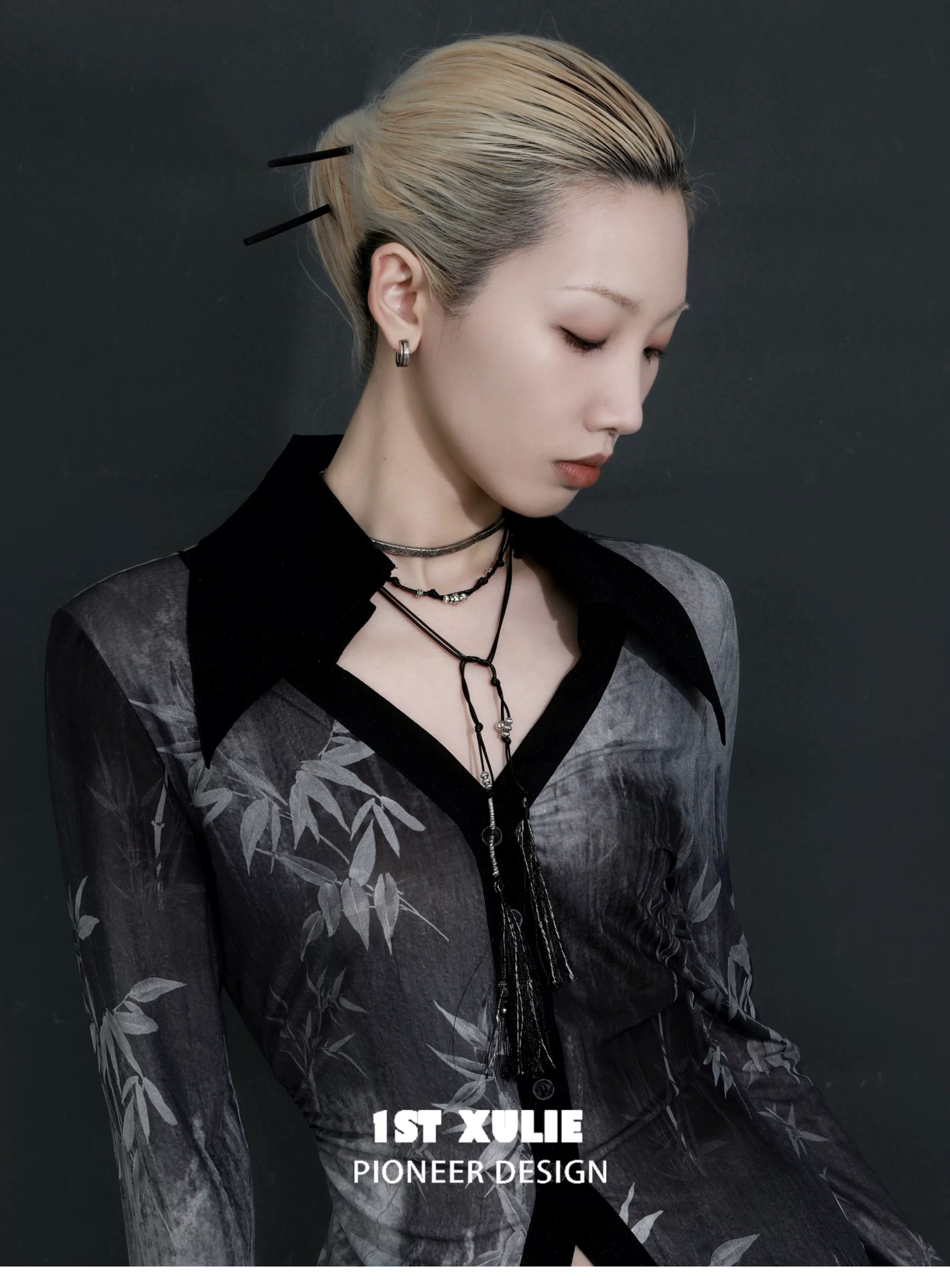 独白系列 - Soliloquy Collection - Oxidized Silver Plated Choker & Necklace