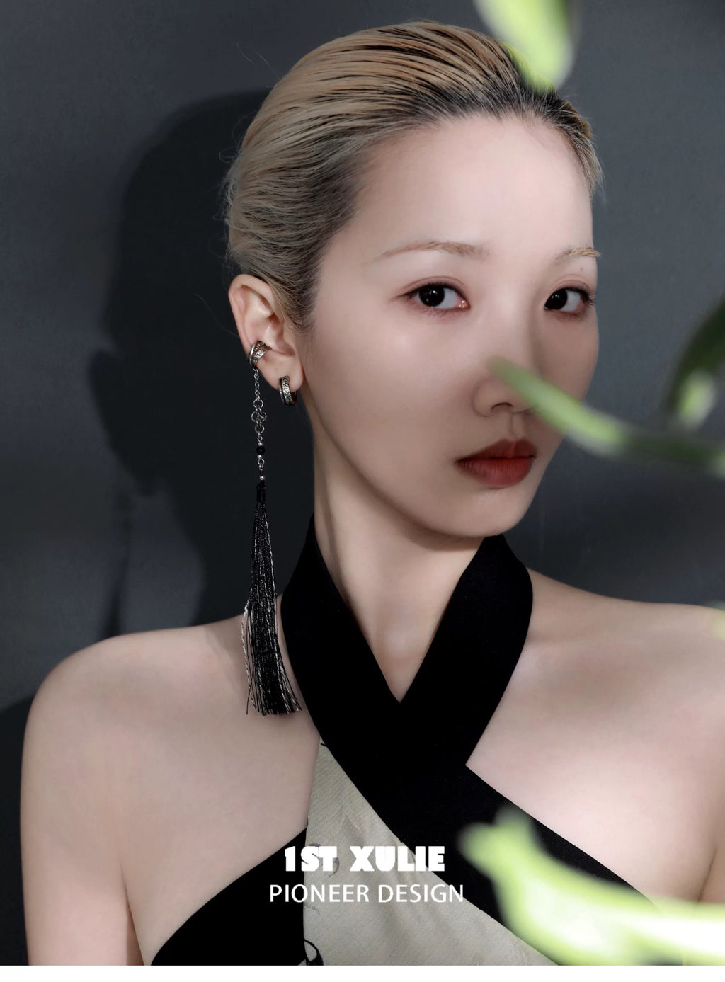 独白系列 - Soliloquy - Oxidized Silver Plated Rutilated Earrings & Earcuffs