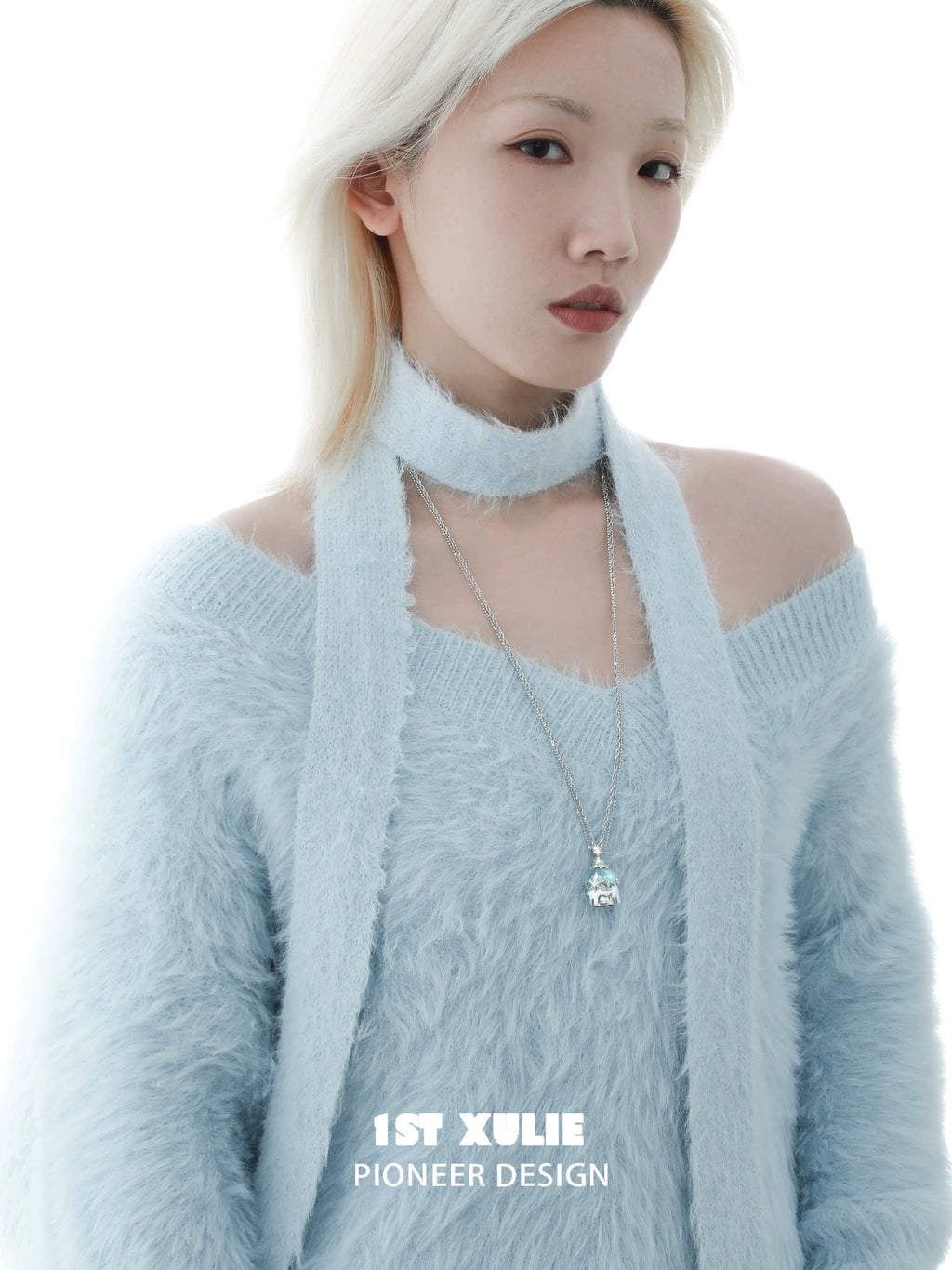 雪国之境 - The Snow Kingdom - Platinum Plating Snow Crystal Ball Necklace
