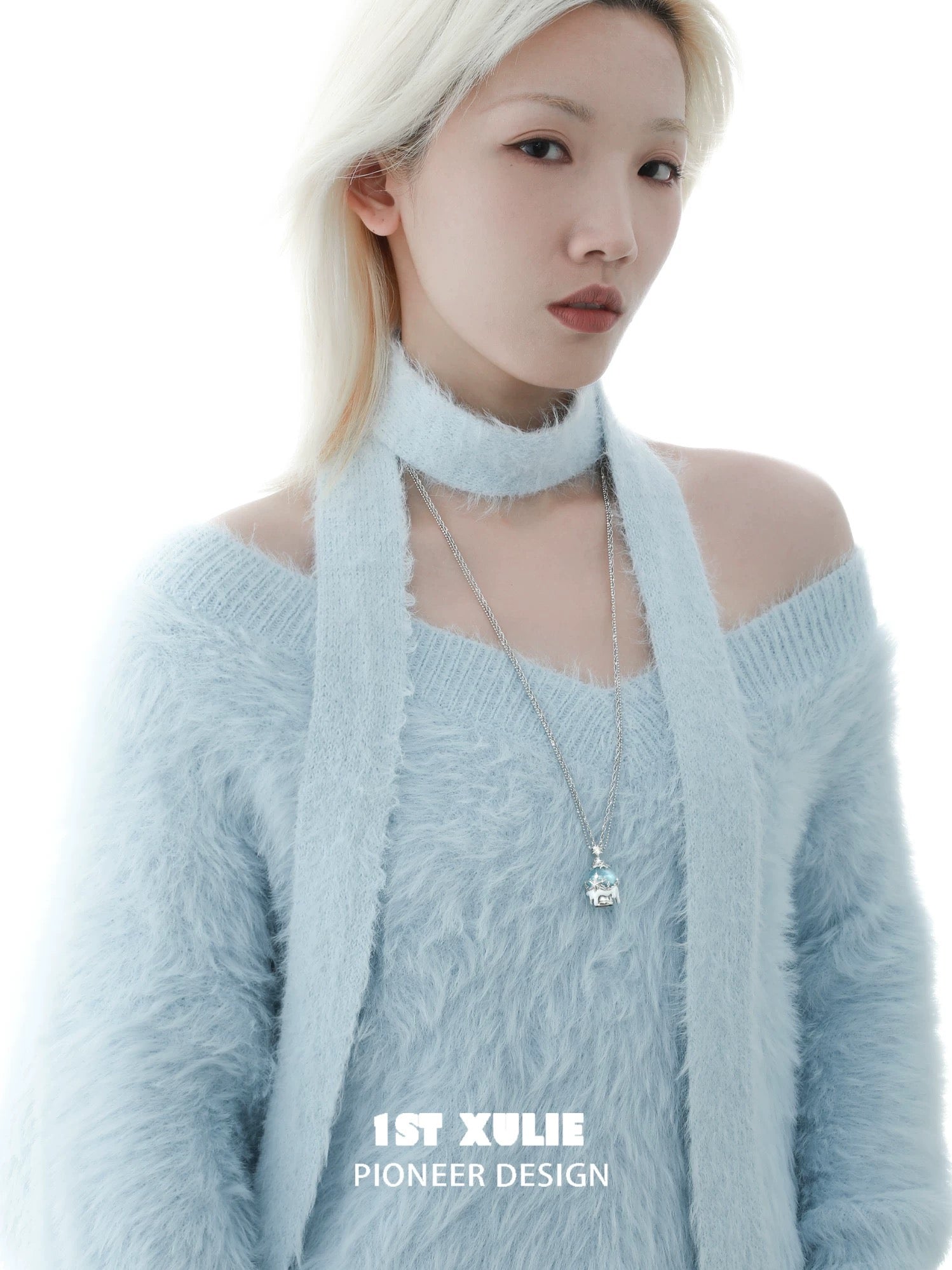 雪国之境 - The Snow Kingdom - Platinum Plating Snow Crystal Ball Necklace