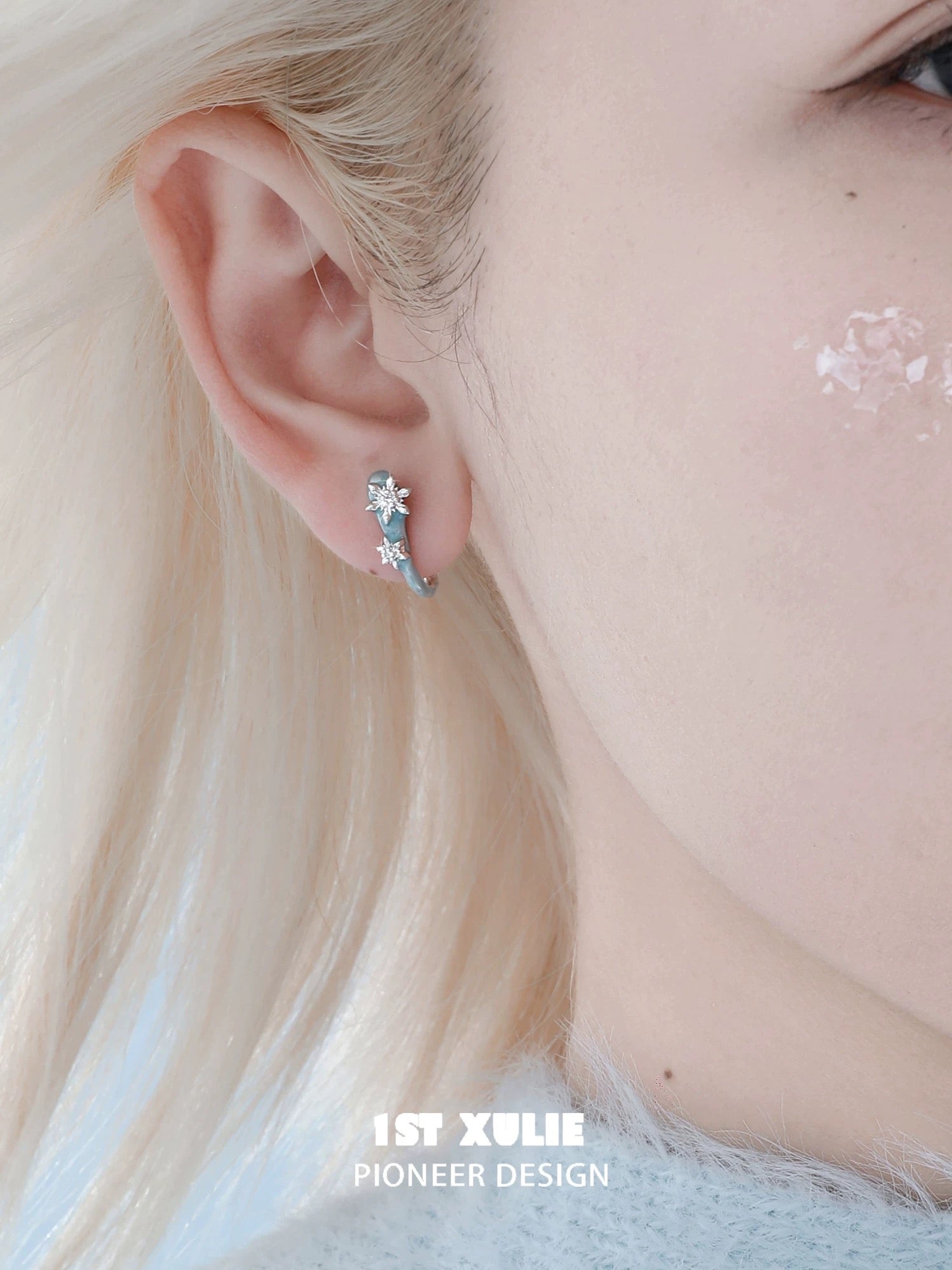 雪国之境 - The Snow Kingdom - Ice Droplet Detachable Earrings