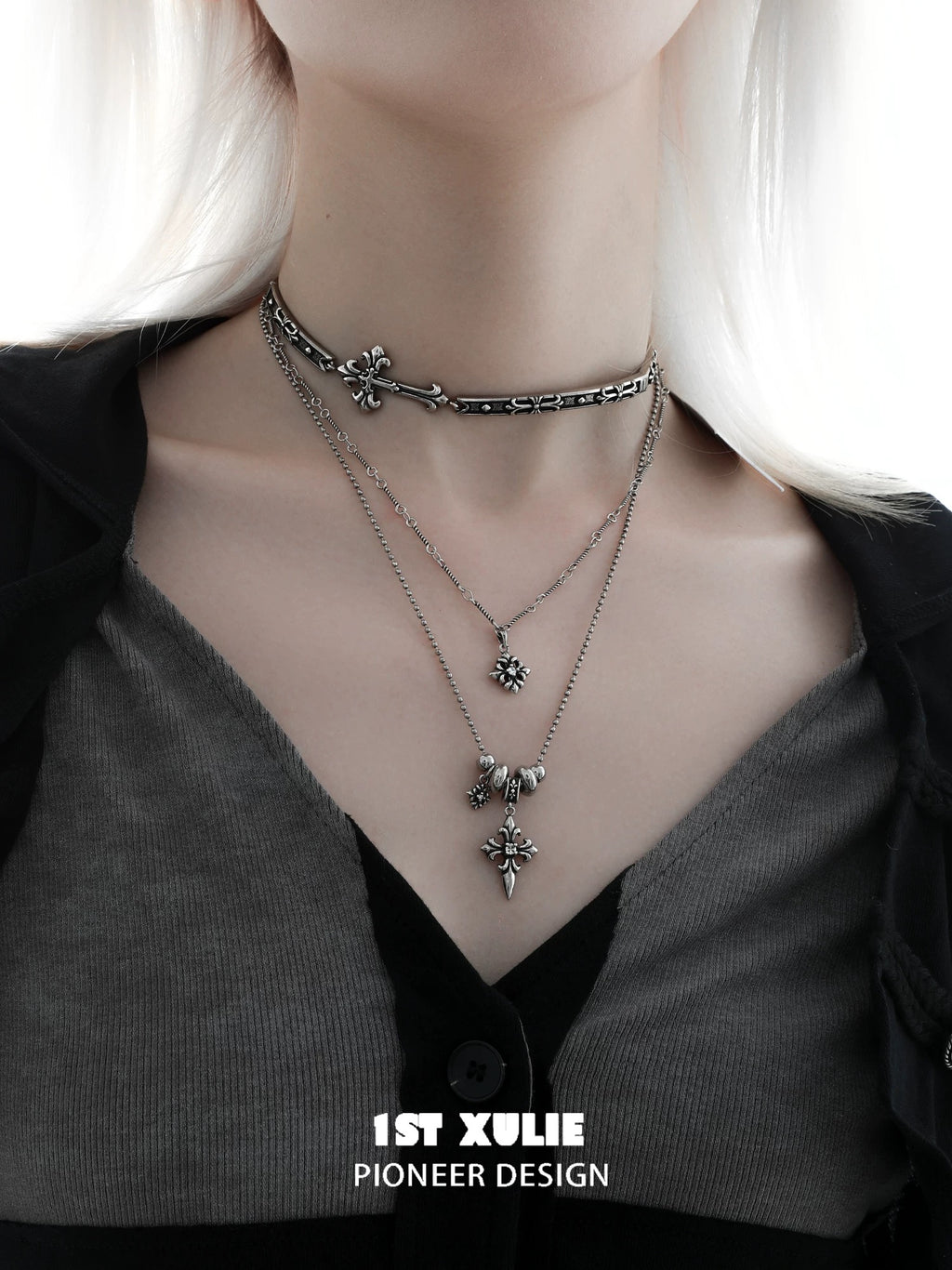 暗黑鸢尾 - Dark Iris - Antique Choker & Necklace