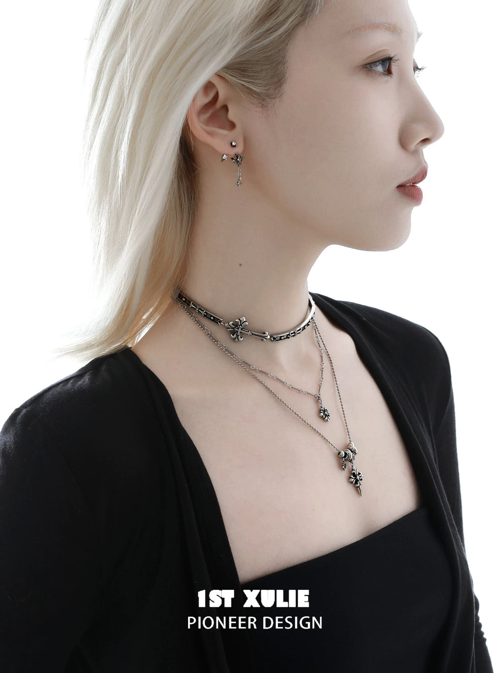 暗黑鸢尾 - Dark Iris - Antique Choker & Necklace