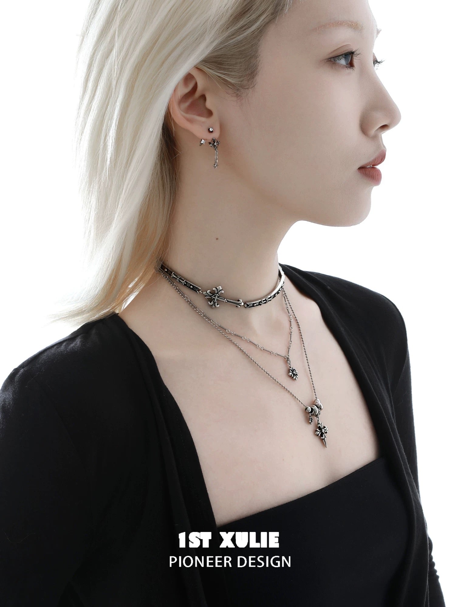 暗黑鸢尾 - Dark Iris - Antique Choker & Necklace