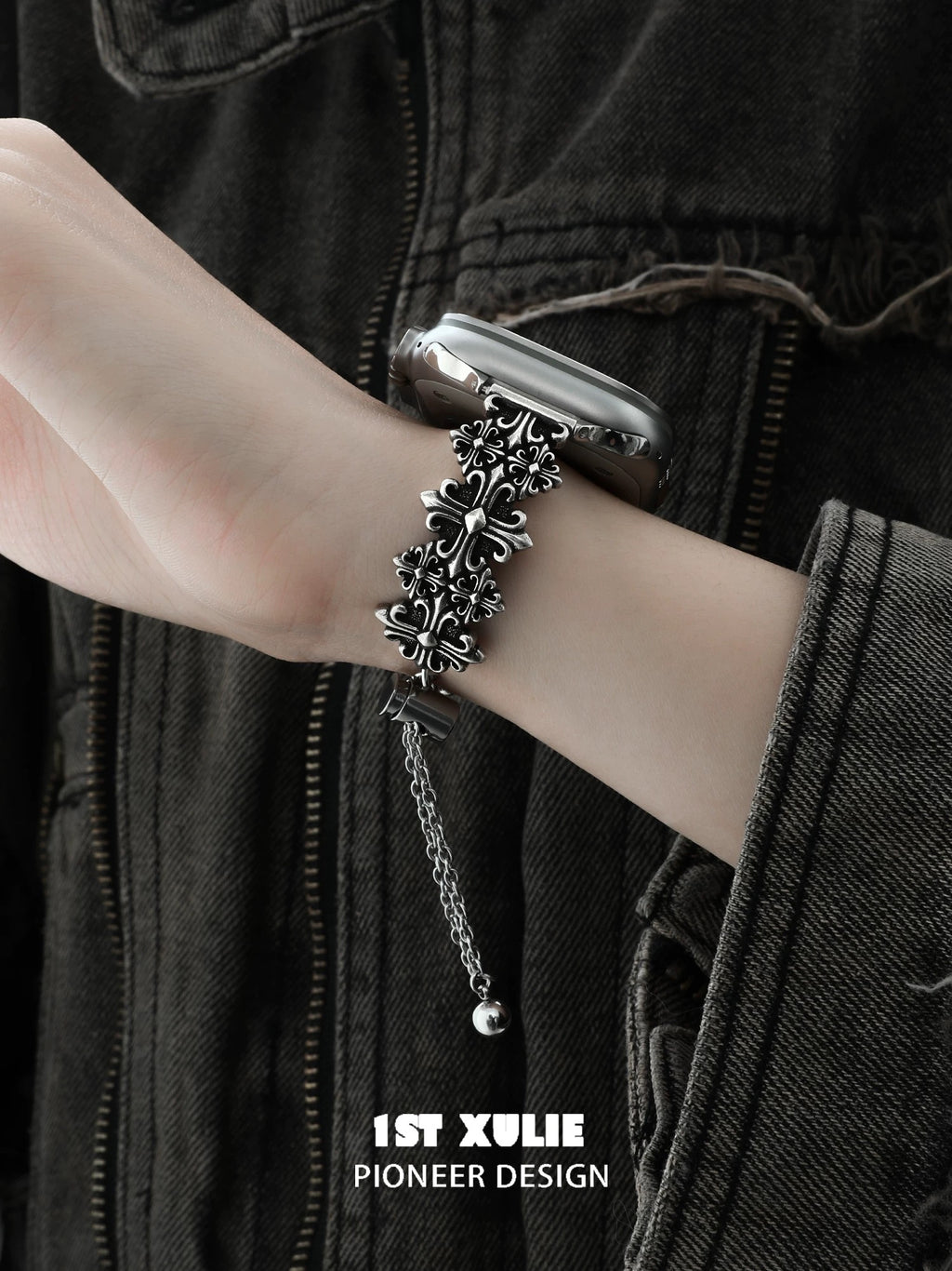 暗黑鸢尾 - Dark Iris - Flower Apple Watch Strap