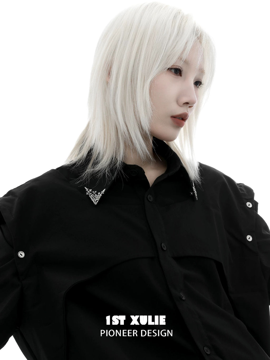 暗黑鸢尾 - Dark Iris - A Pair of Shirt Collar Pins