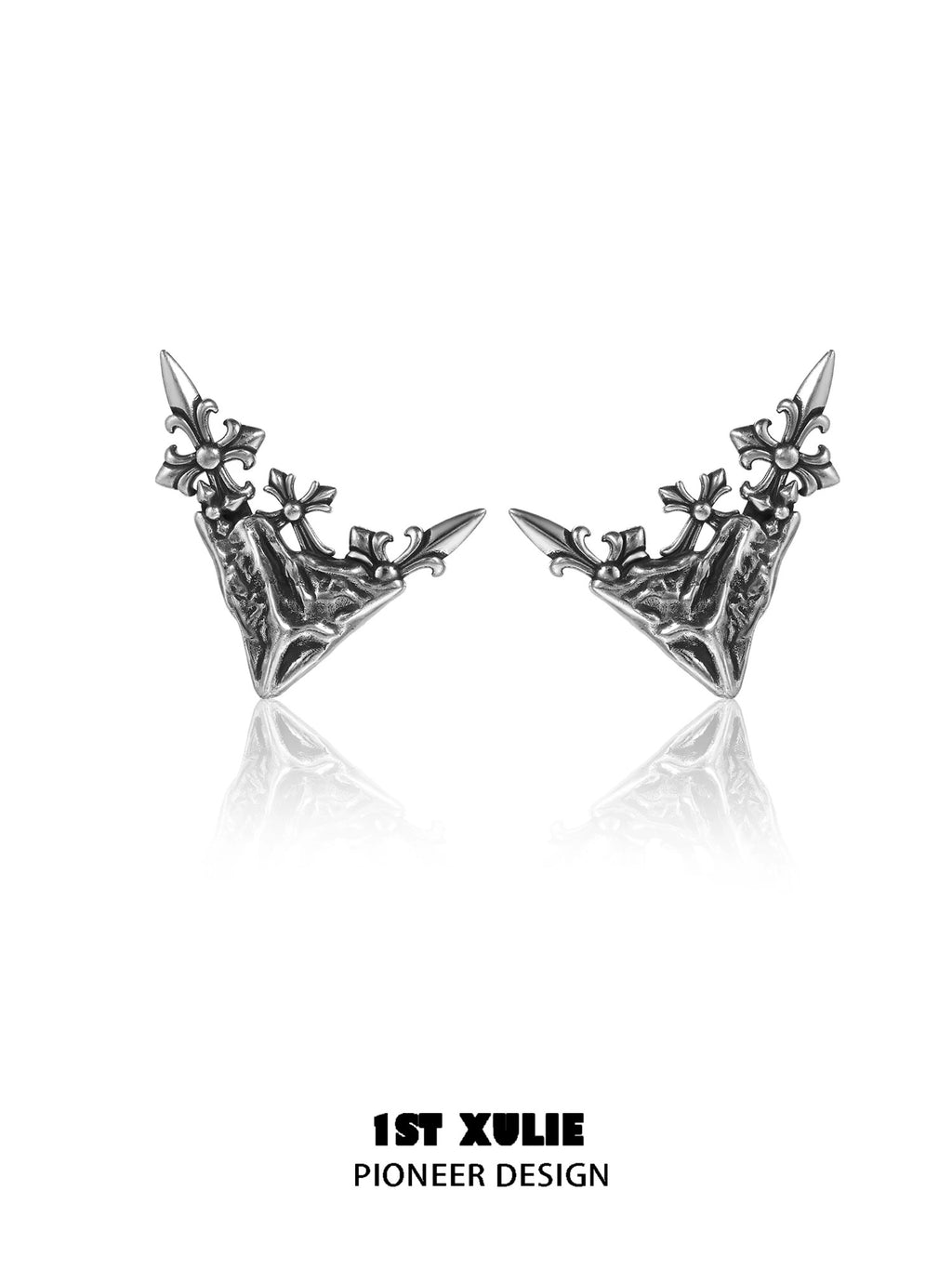 暗黑鸢尾 - Dark Iris - A Pair of Shirt Collar Pins