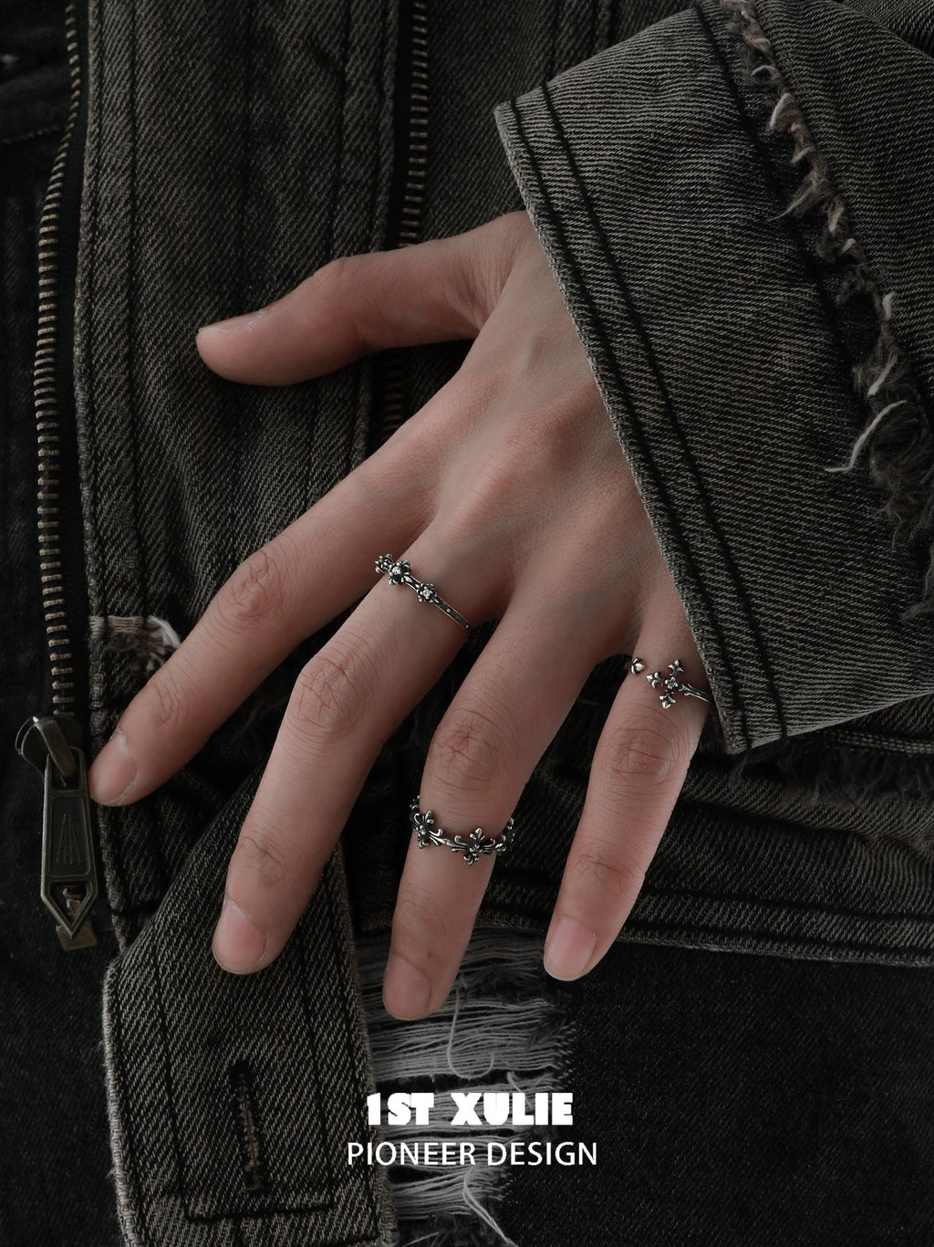 暗黑鸢尾 - Dark Iris - Mini Pinky Couple Ring