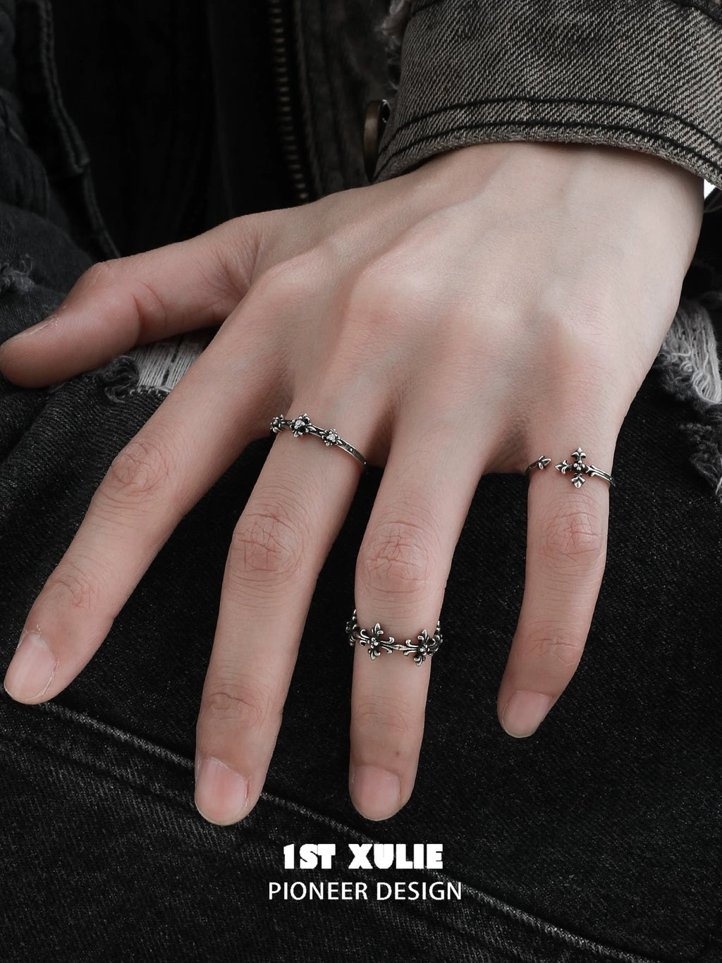 暗黑鸢尾 - Dark Iris - Mini Pinky Couple Ring