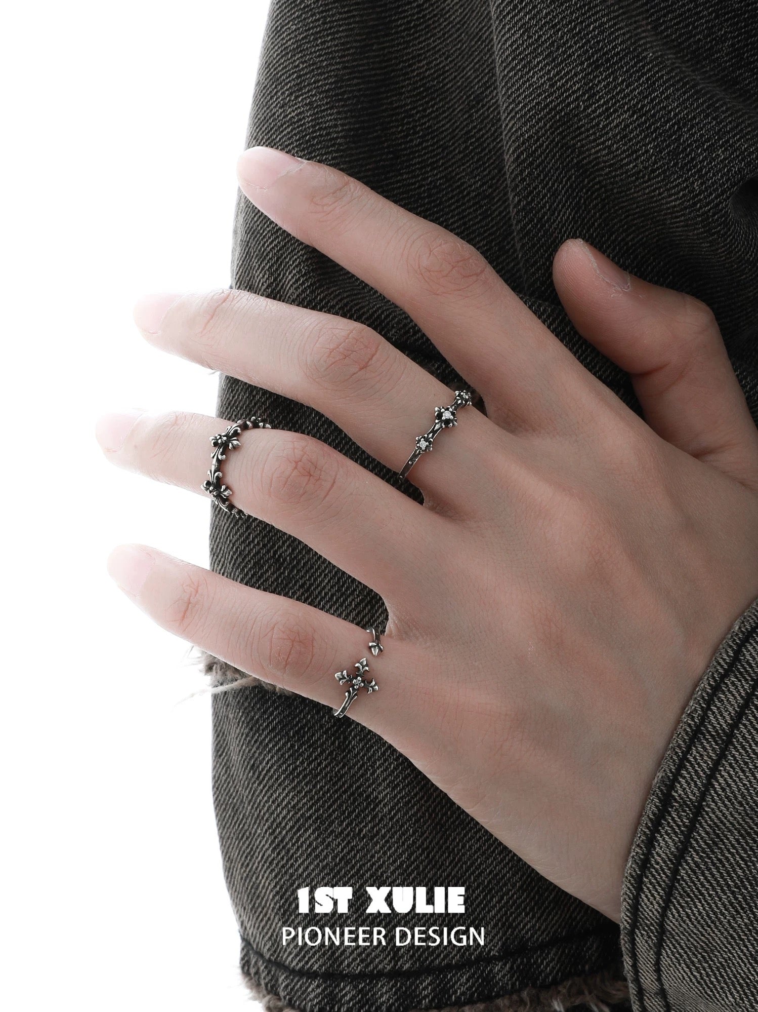 暗黑鸢尾 - Dark Iris - Mini Pinky Couple Ring