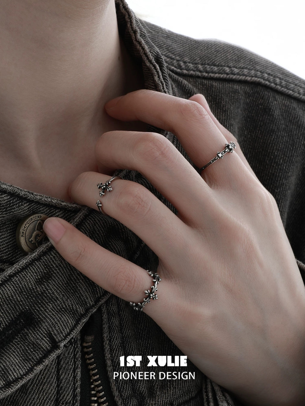 暗黑鸢尾 - Dark Iris - Mini Pinky Couple Ring