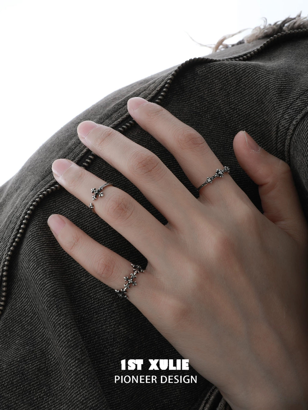 暗黑鸢尾 - Dark Iris - Mini Pinky Couple Ring