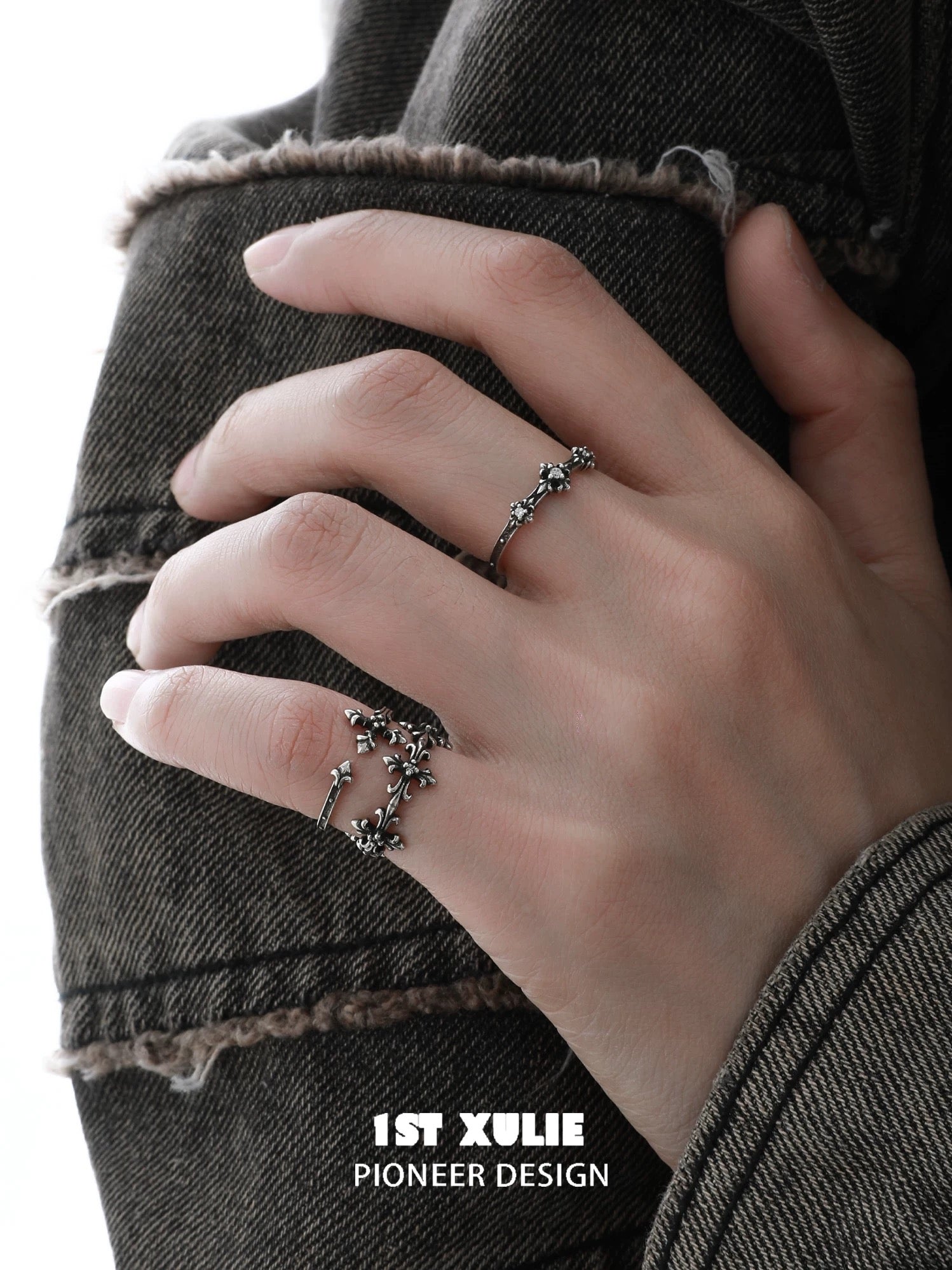 暗黑鸢尾 - Dark Iris - Mini Pinky Couple Ring