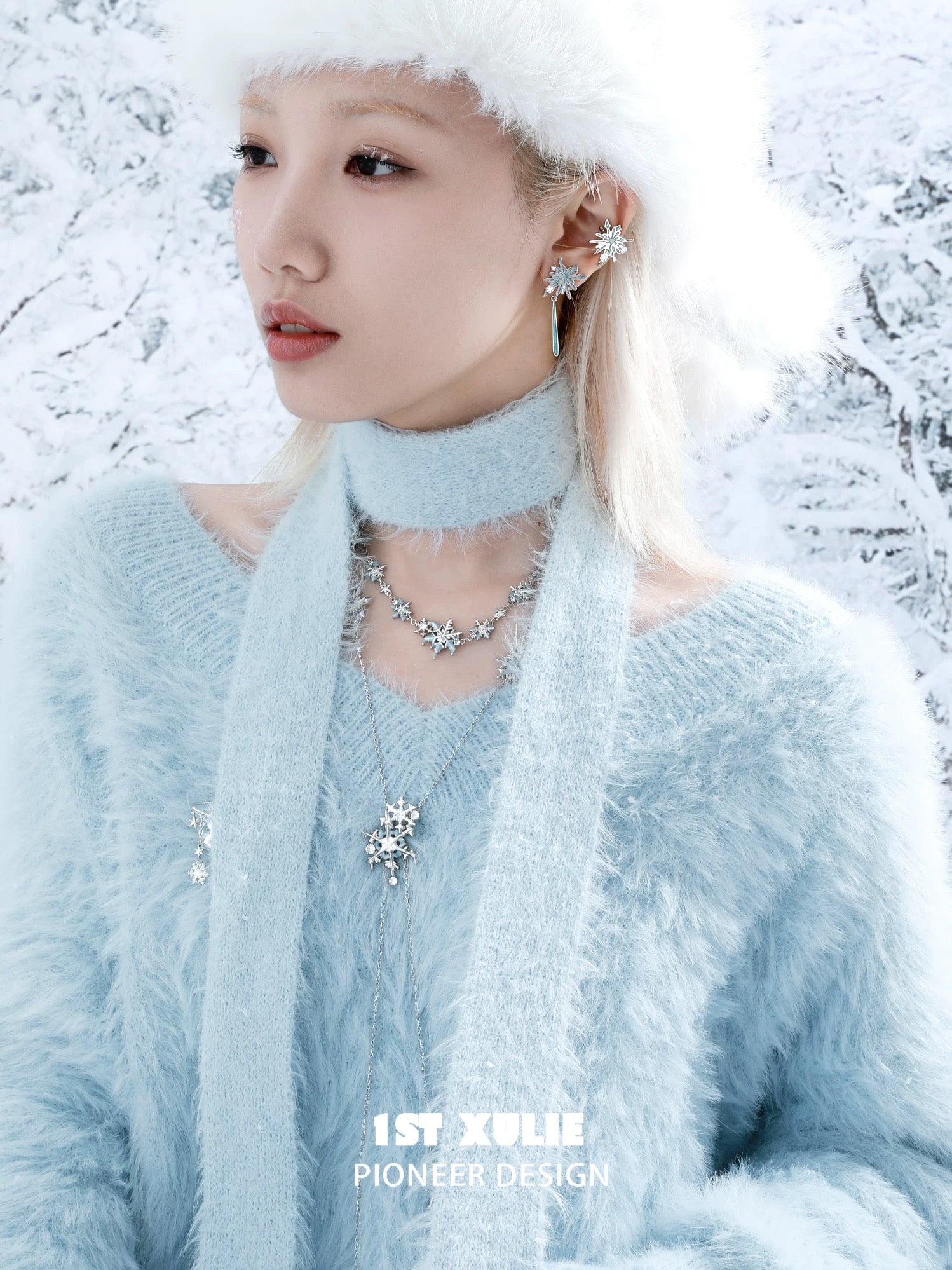 雪国之境 - The Snow Kingdom - Snowflakes Necklace Set