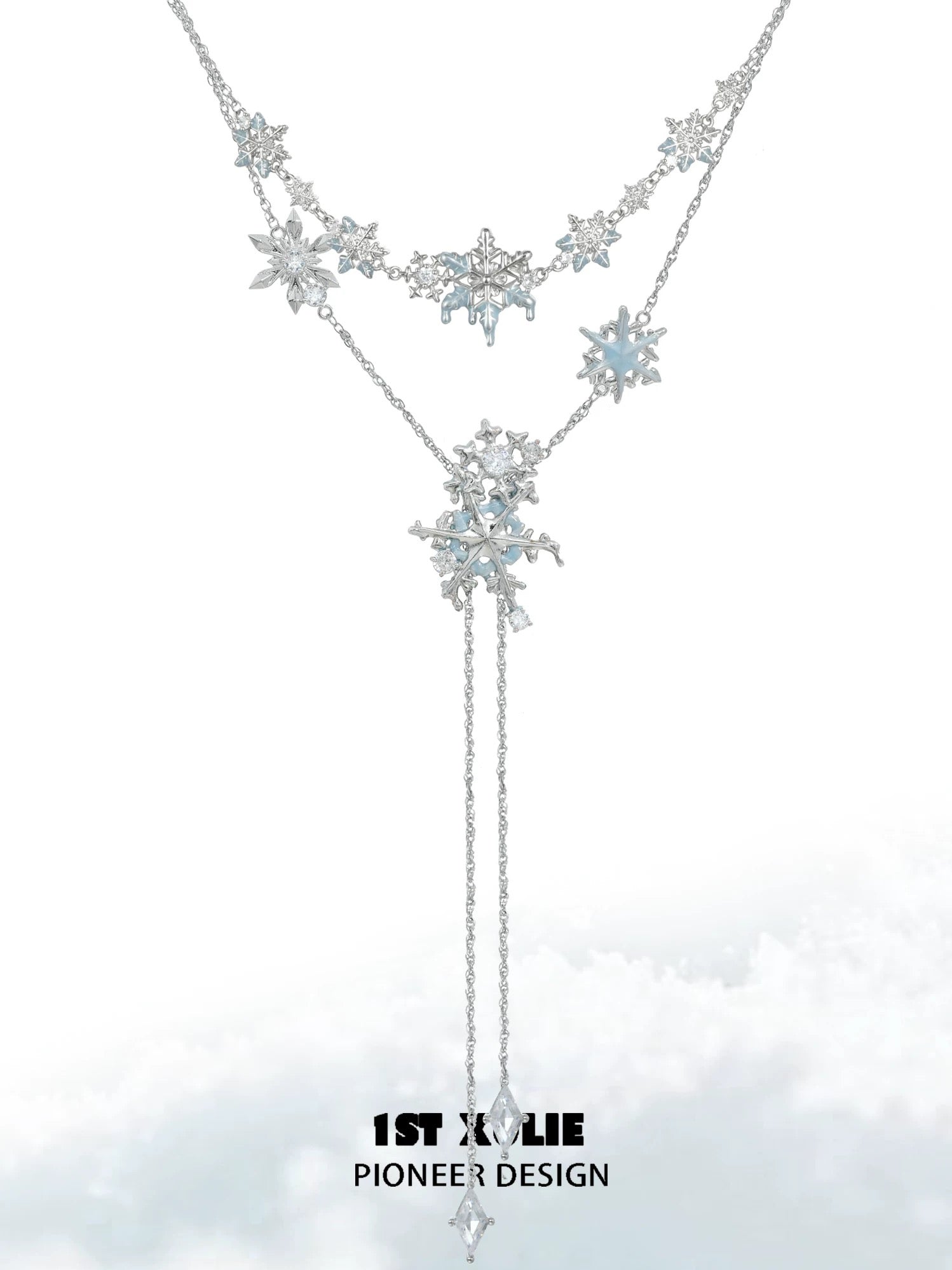 雪国之境 - The Snow Kingdom - Snowflakes Necklace Set