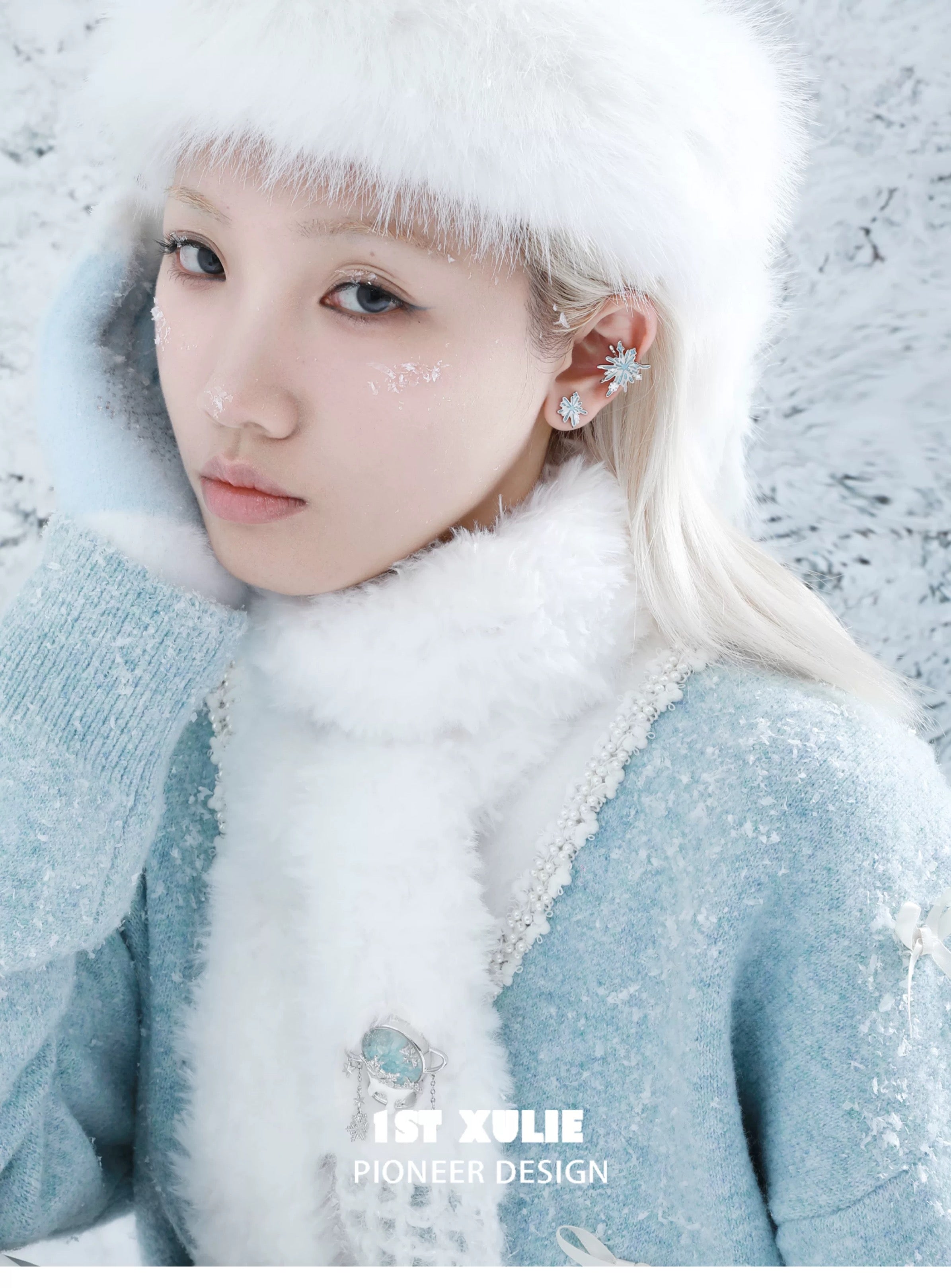 雪国之境 - The Snow Kingdom - Snowflake Ear Cuffs
