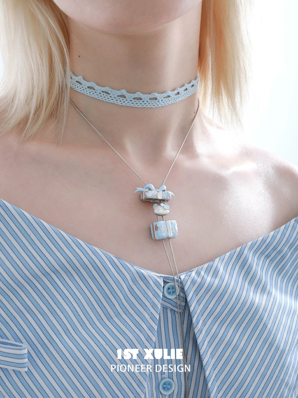 雪花貓咪 - Snowmelt Cat - Pull-out Necklace