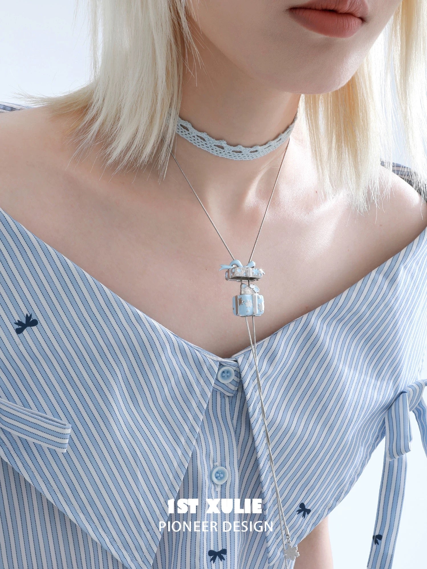 雪花貓咪 - Snowmelt Cat - Pull-out Necklace