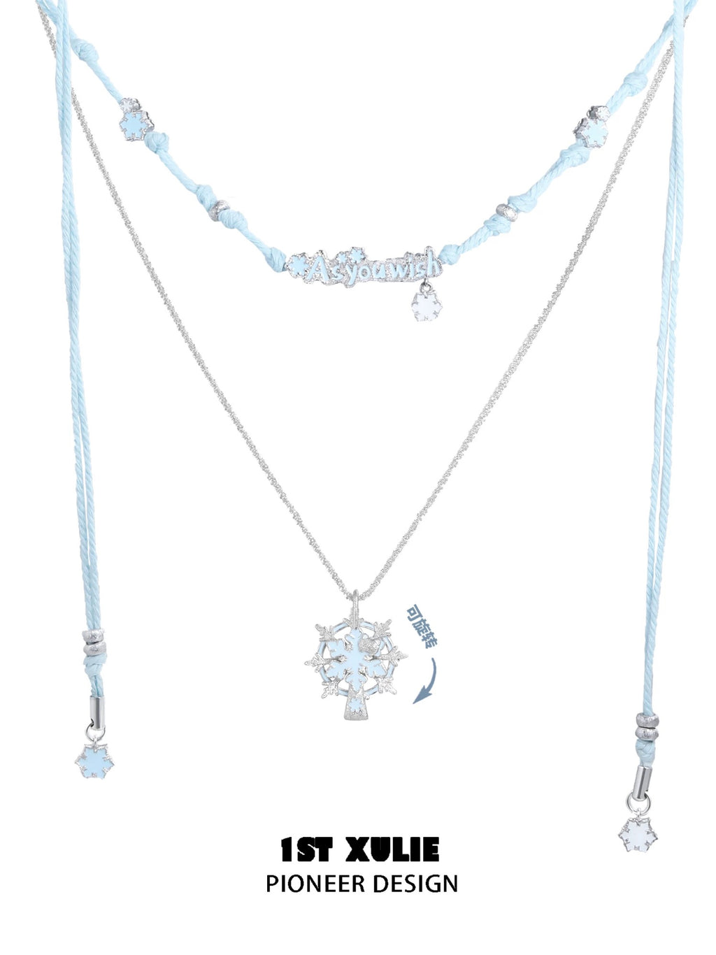 雪花貓咪 - Snowmelt Cat - Spinnable Pendant Necklace & Choker