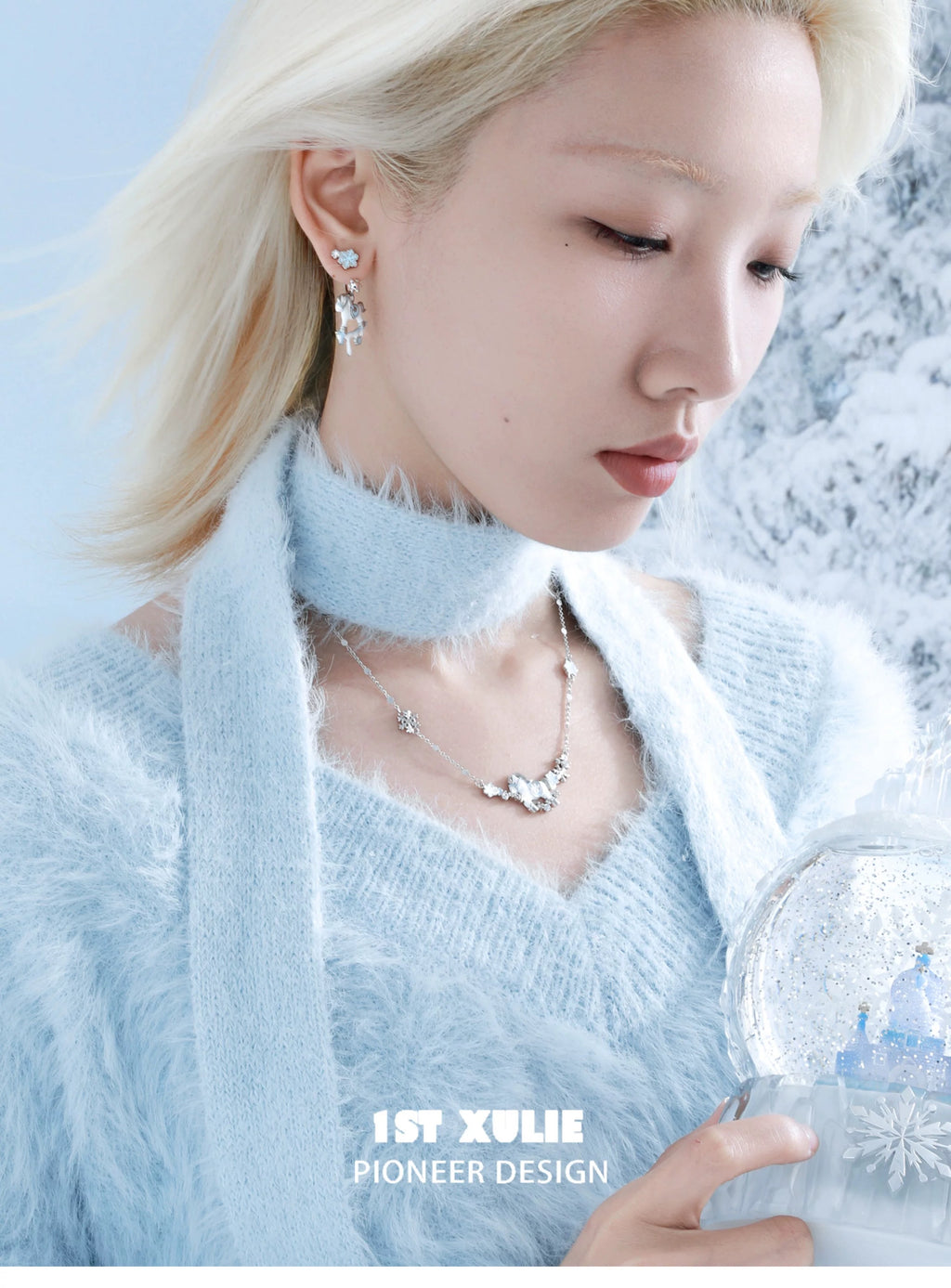 雪地萌宠 - Snowy Pony Detachable Earrings