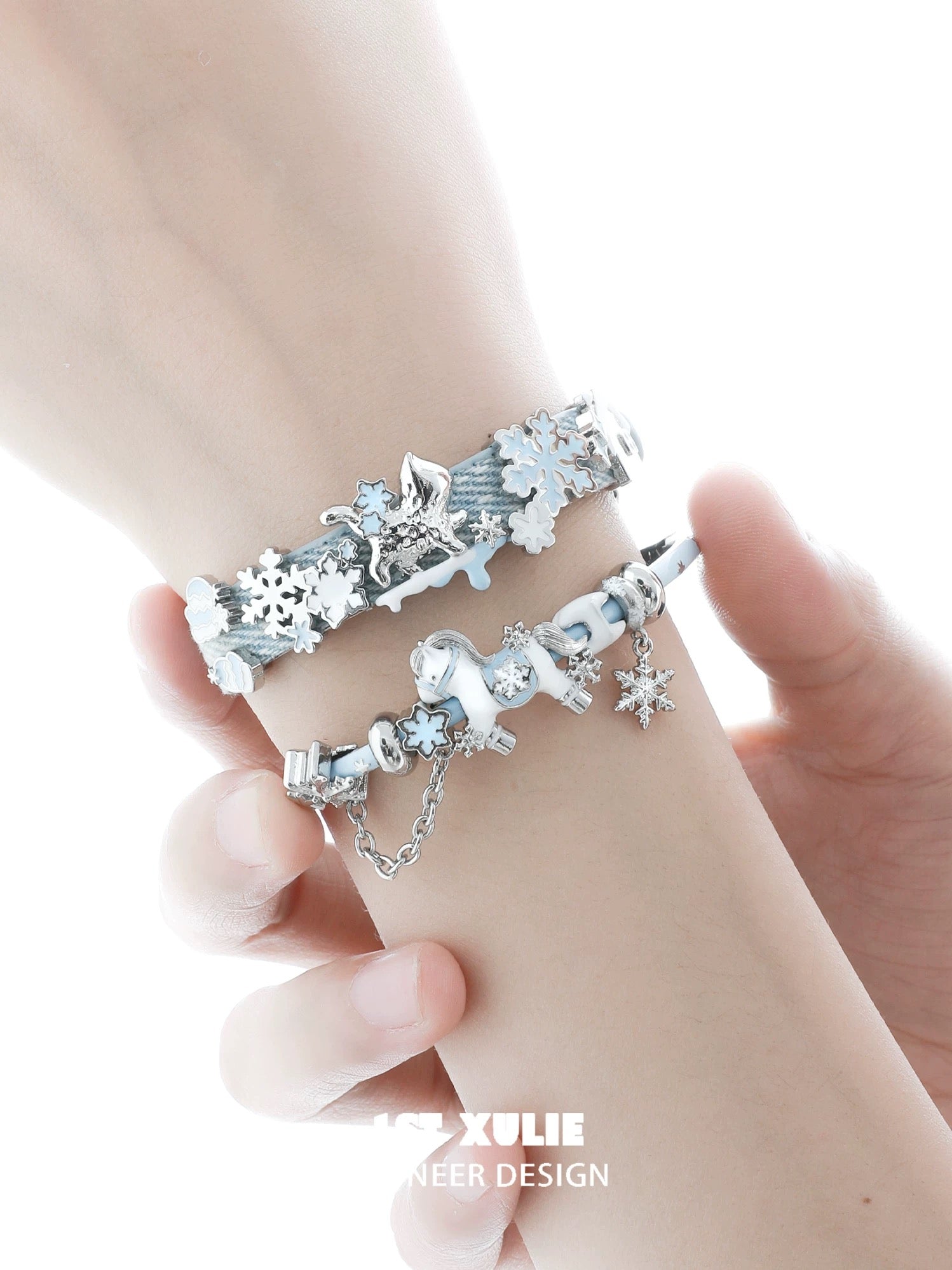 雪地萌宠 - Snowy Pony & Kitten Bracelet