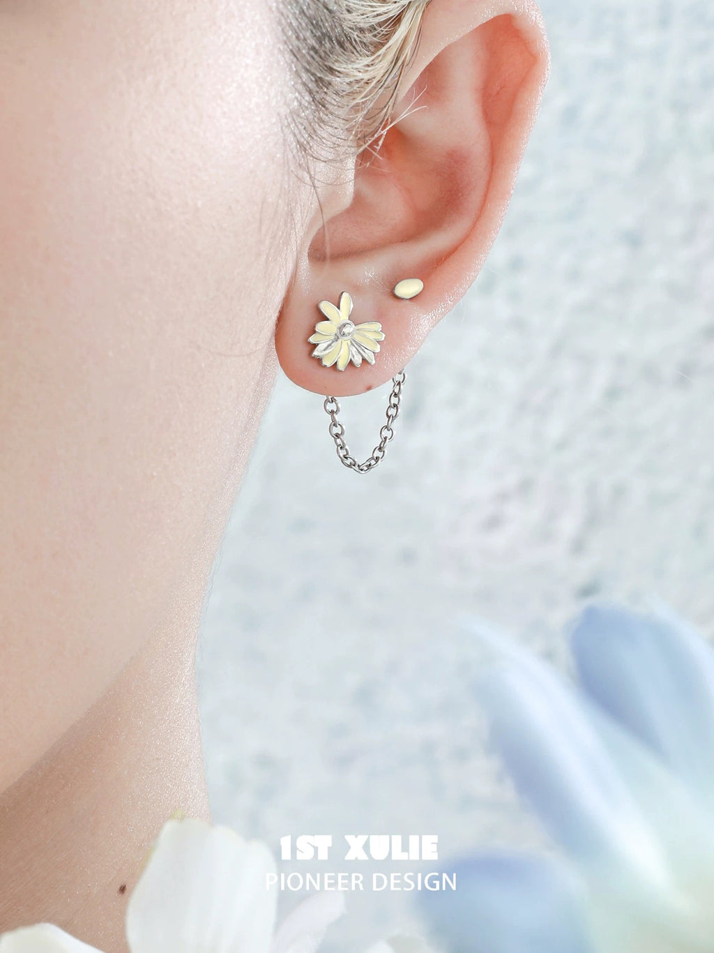 小雏菊 - Daisy Double Lobe Earrings