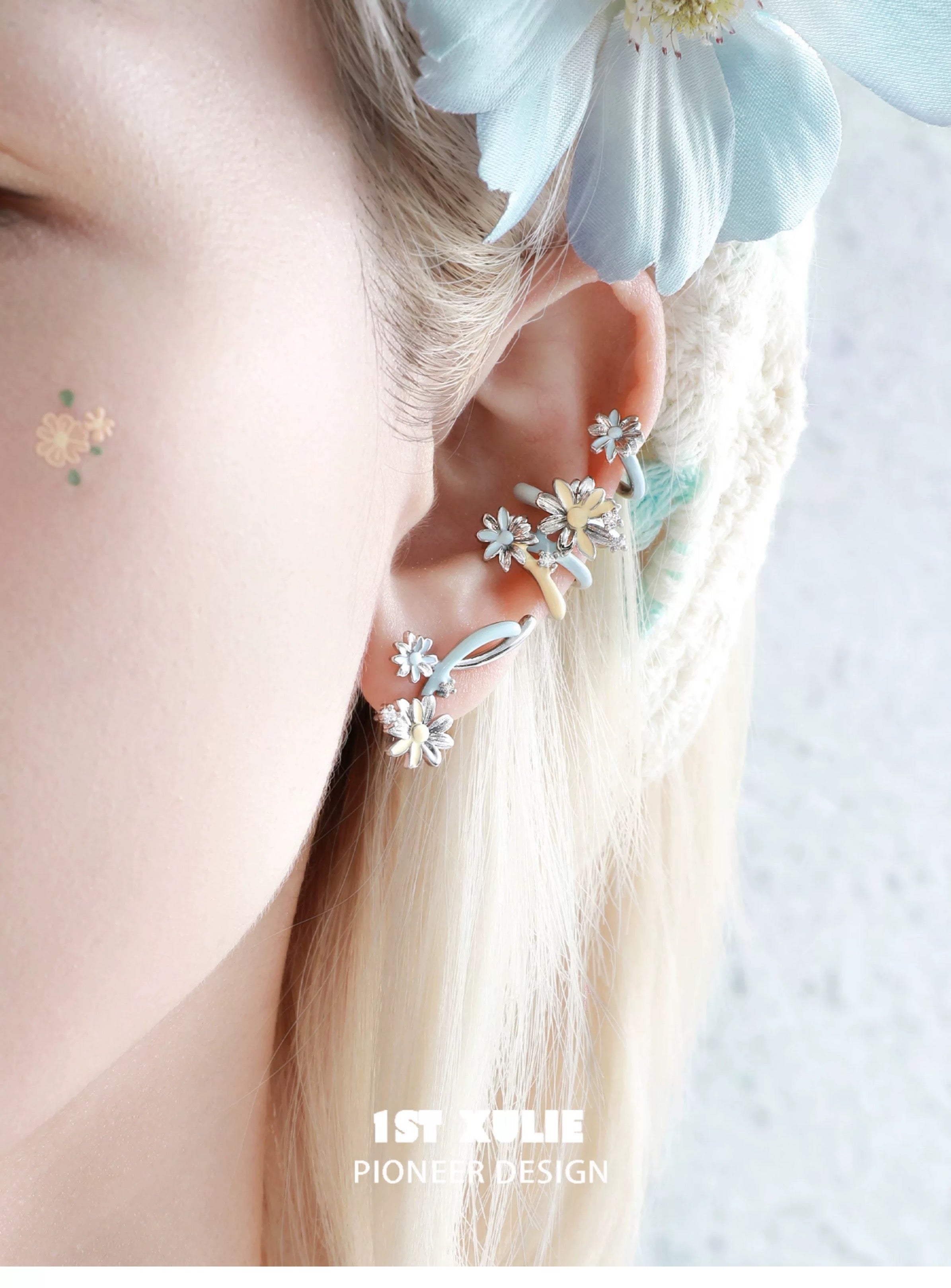 小雏菊 - Daisy Stud Earrings & Earcuffs