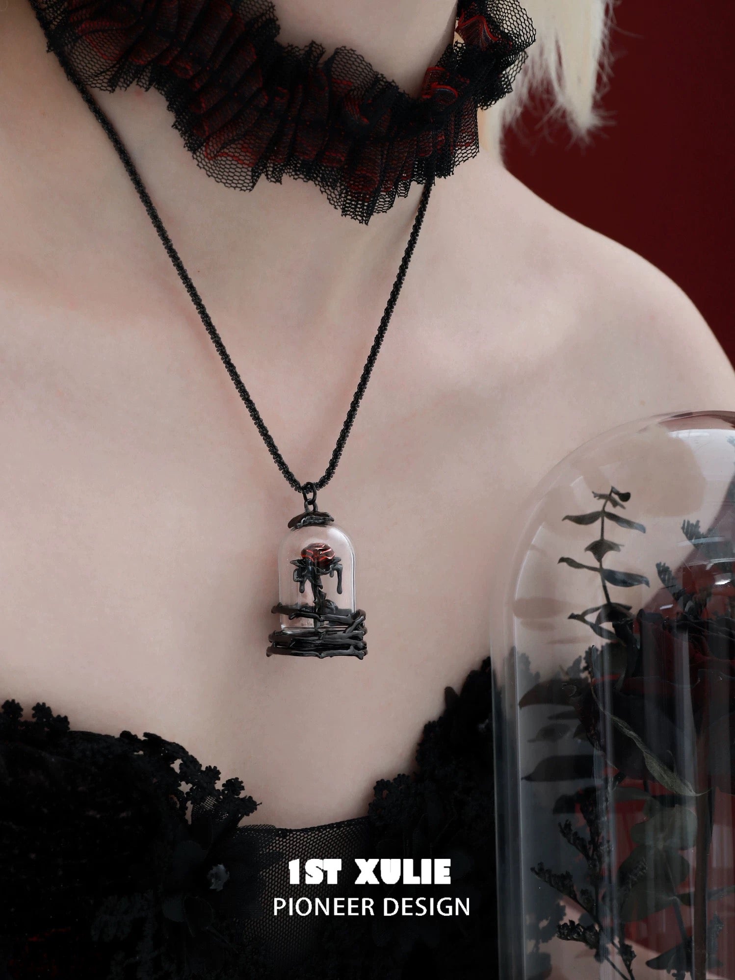 暮色蔷薇 - Twilight Rose Beauty & The Beast Necklace